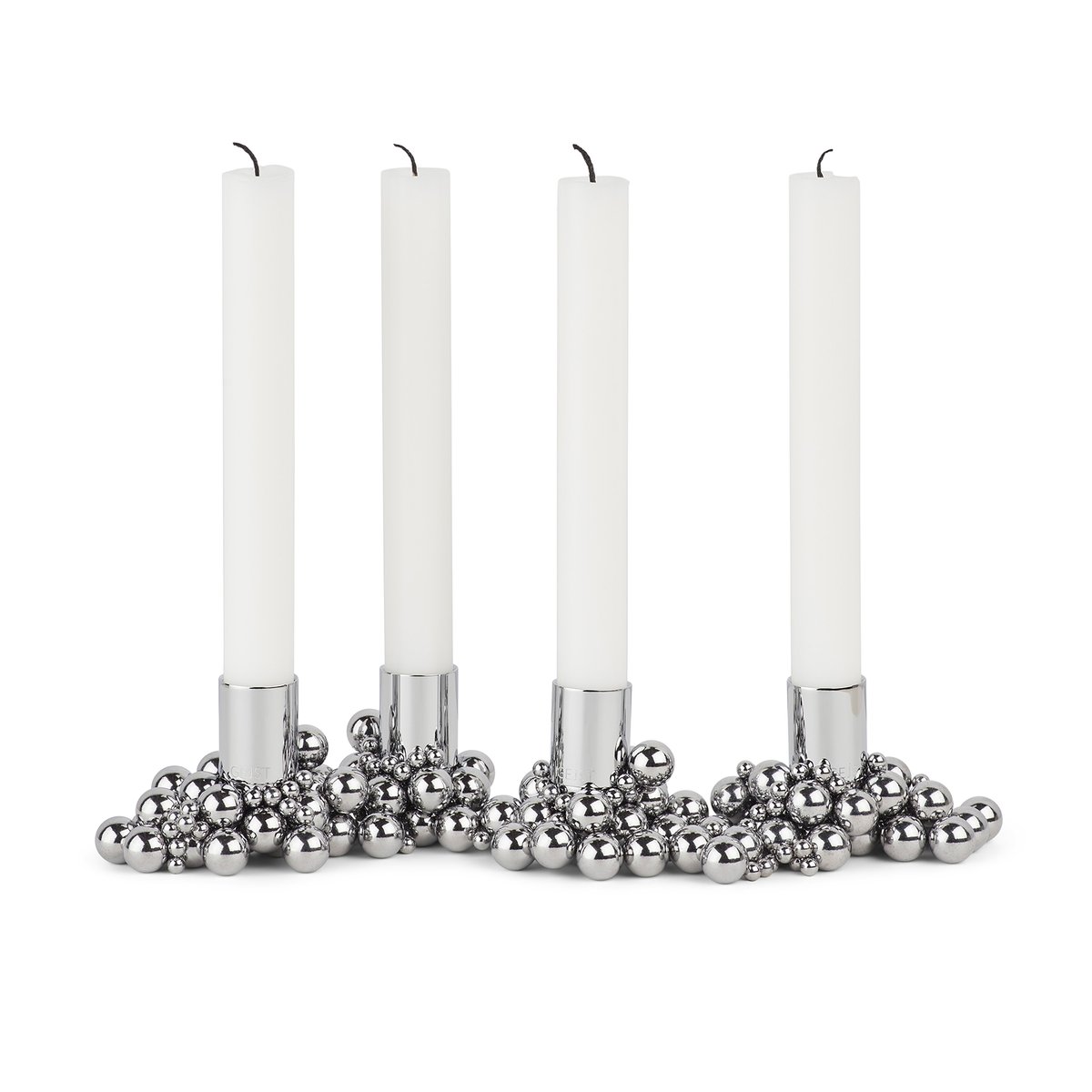 Gejst Bougeoir Molekyl 4 Chrome | Design Scandinave | Bougeoirs | Argenté