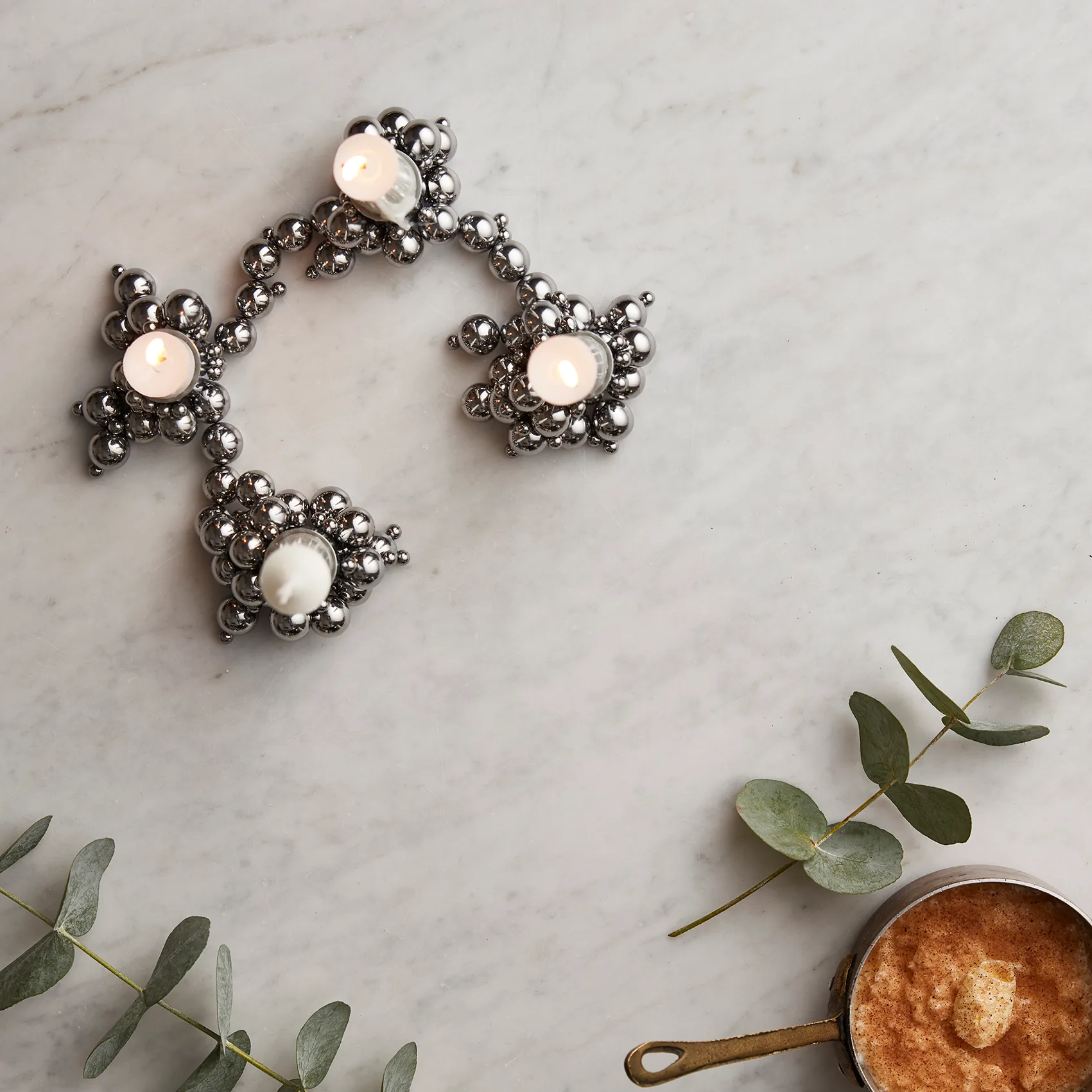 Bougeoir Molekyl 4, Chrome Gejst