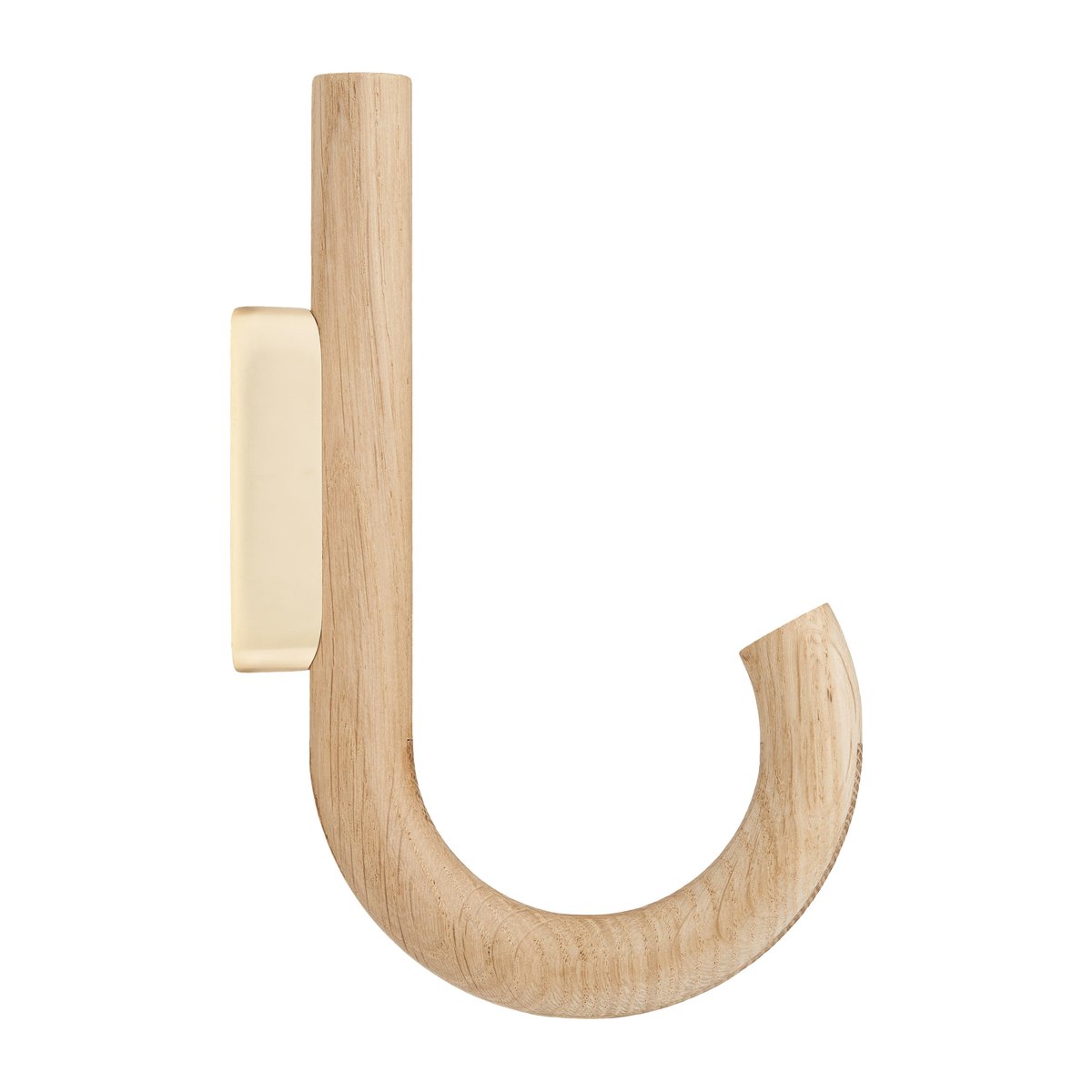 Gejst Crochet Hook 19 cm Chêne-laiton | Design Scandinave | Crochets & Portemanteaux muraux | Marron