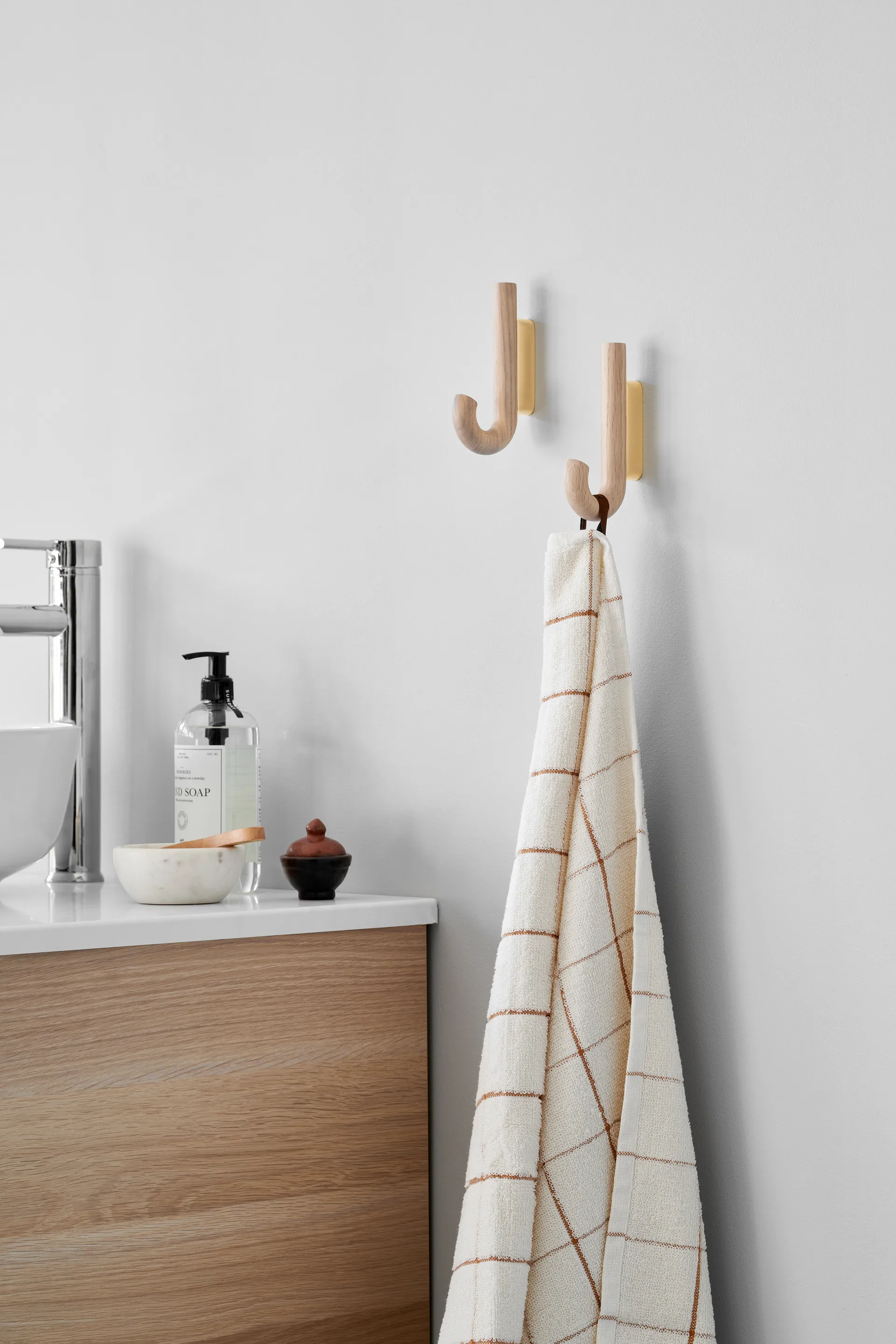 Crochet Hook mini 13,3 cm, Chêne - laiton Gejst