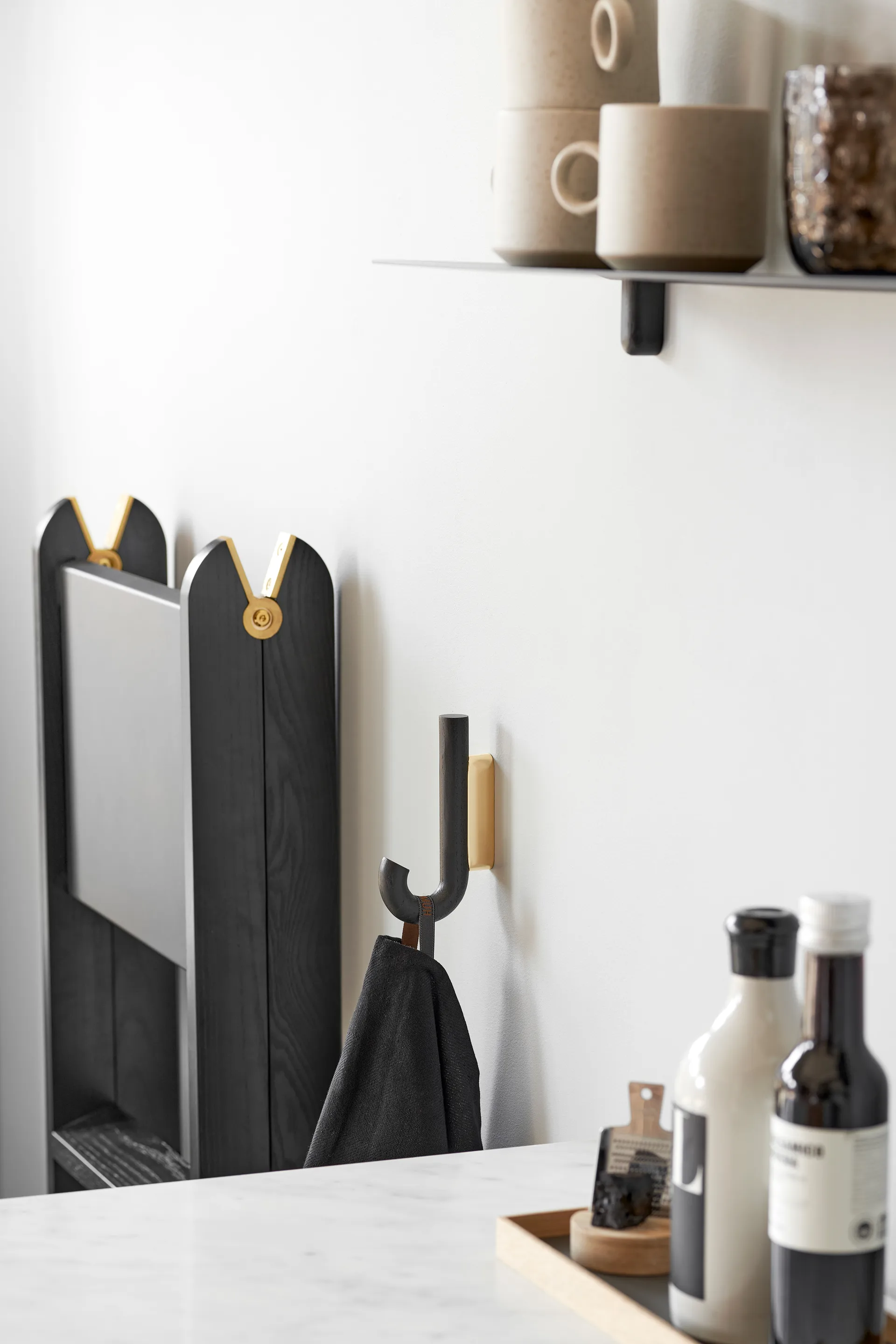 Crochet Hook mini 13,3 cm, Chêne noir - laiton Gejst