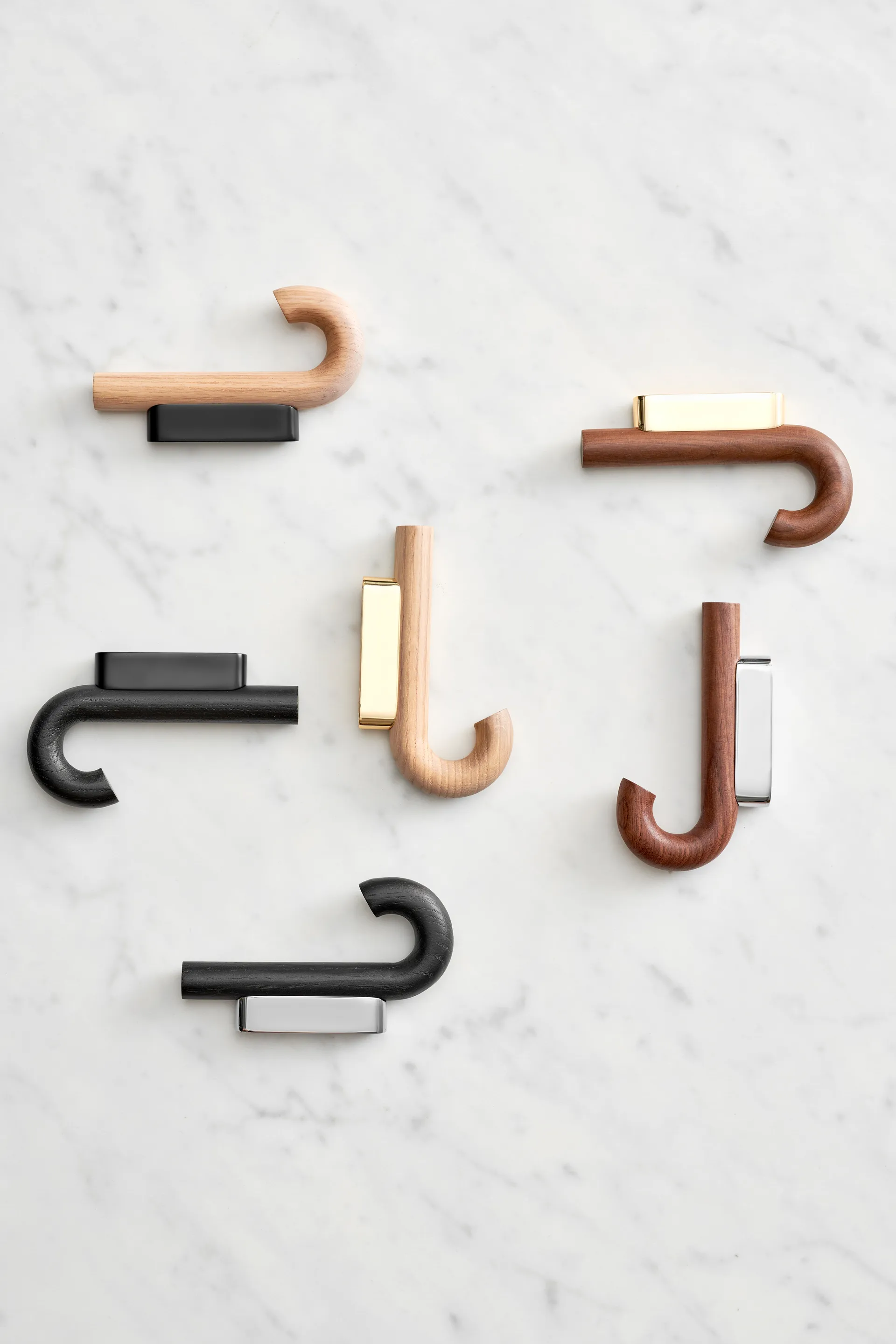 Crochet Hook mini 13,3 cm, Noyer - chrome Gejst