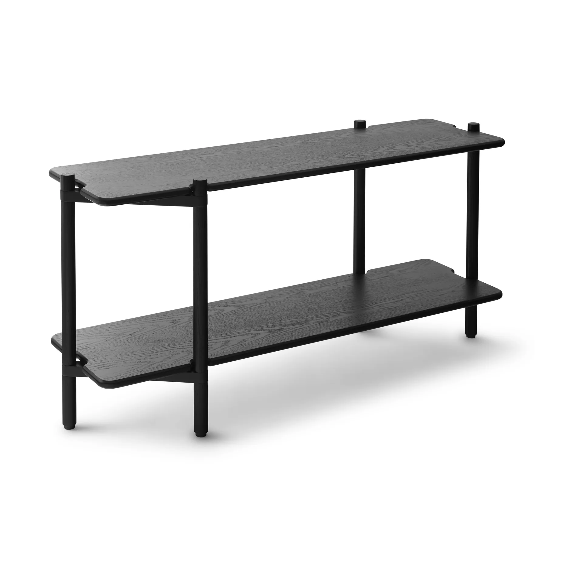 Étagère Invi avec 2 étagères, module 1, Boîte noire Gejst