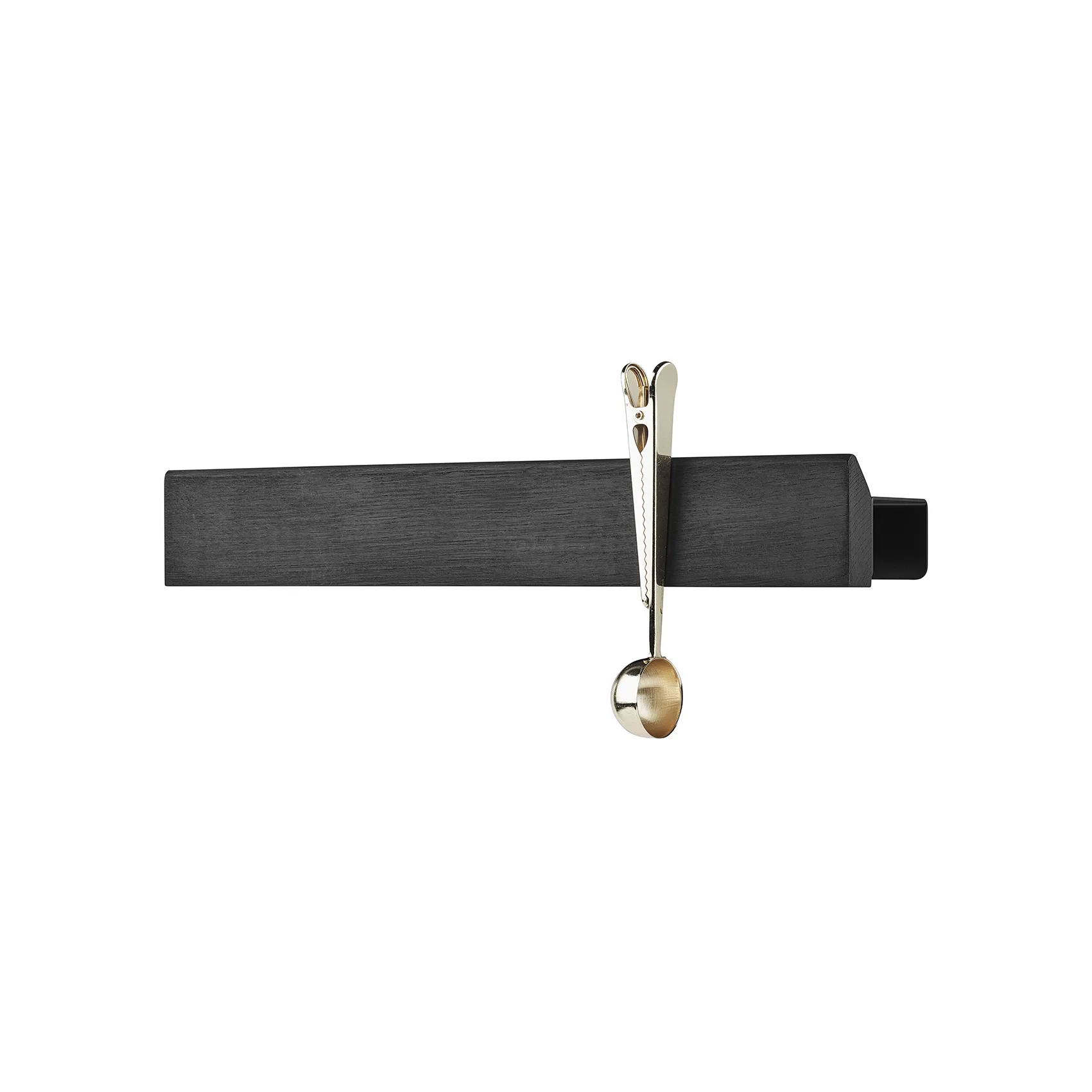 Étagère magnétique Flex Rail 40 cm, Chêne peint noir-noir Gejst