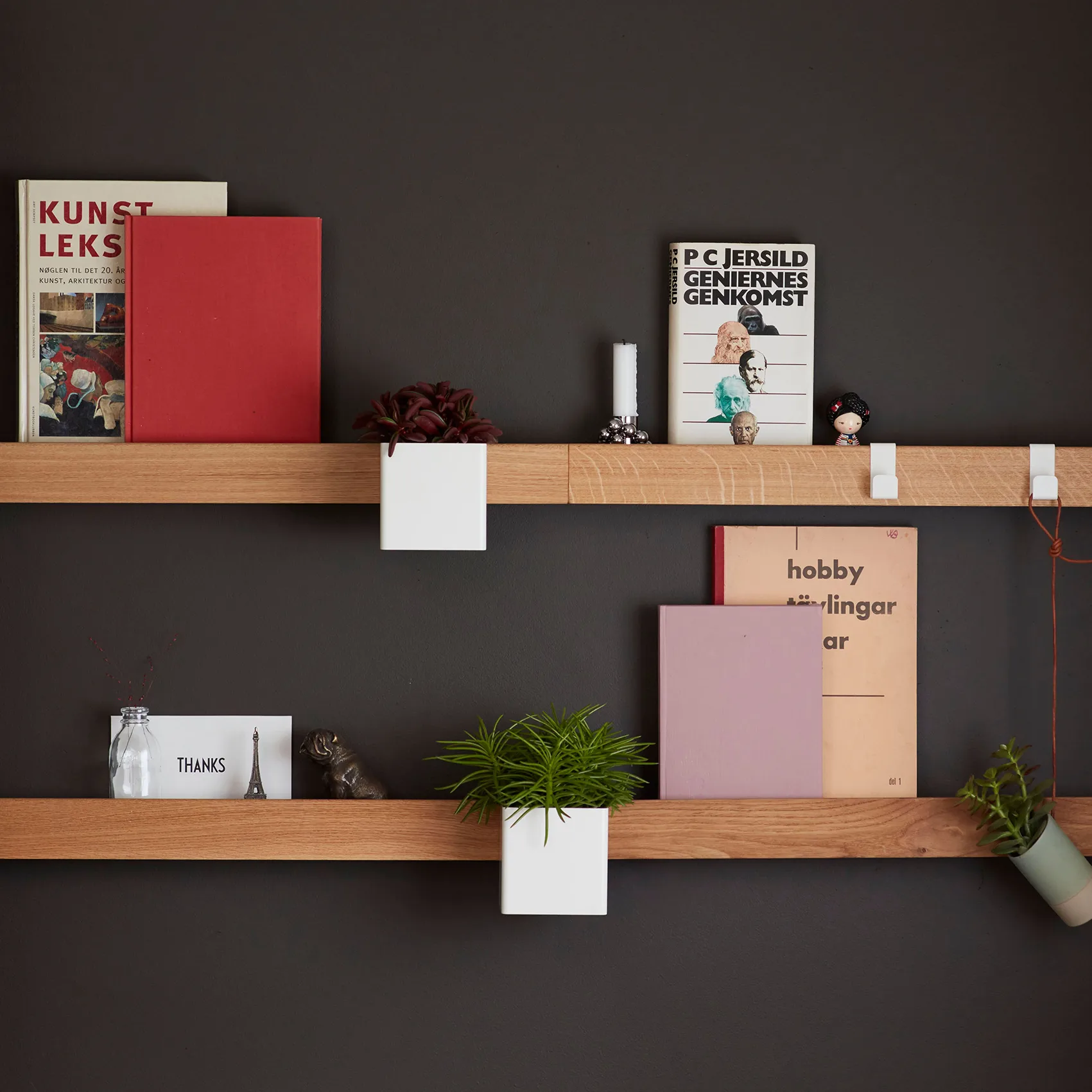 Étagère magnétique Flex Rail 60 cm, Chêne-blanc Gejst