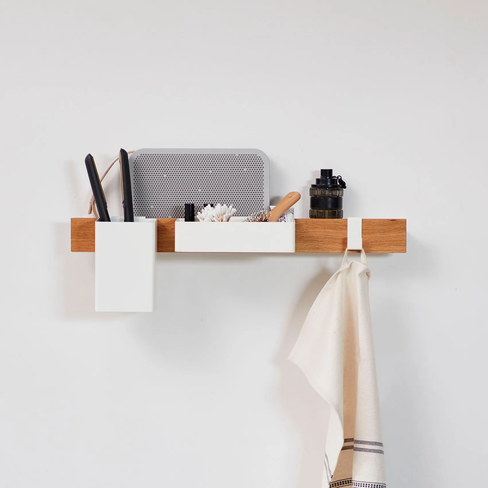 Étagère magnétique Flex Rail 60 cm, Chêne-blanc Gejst