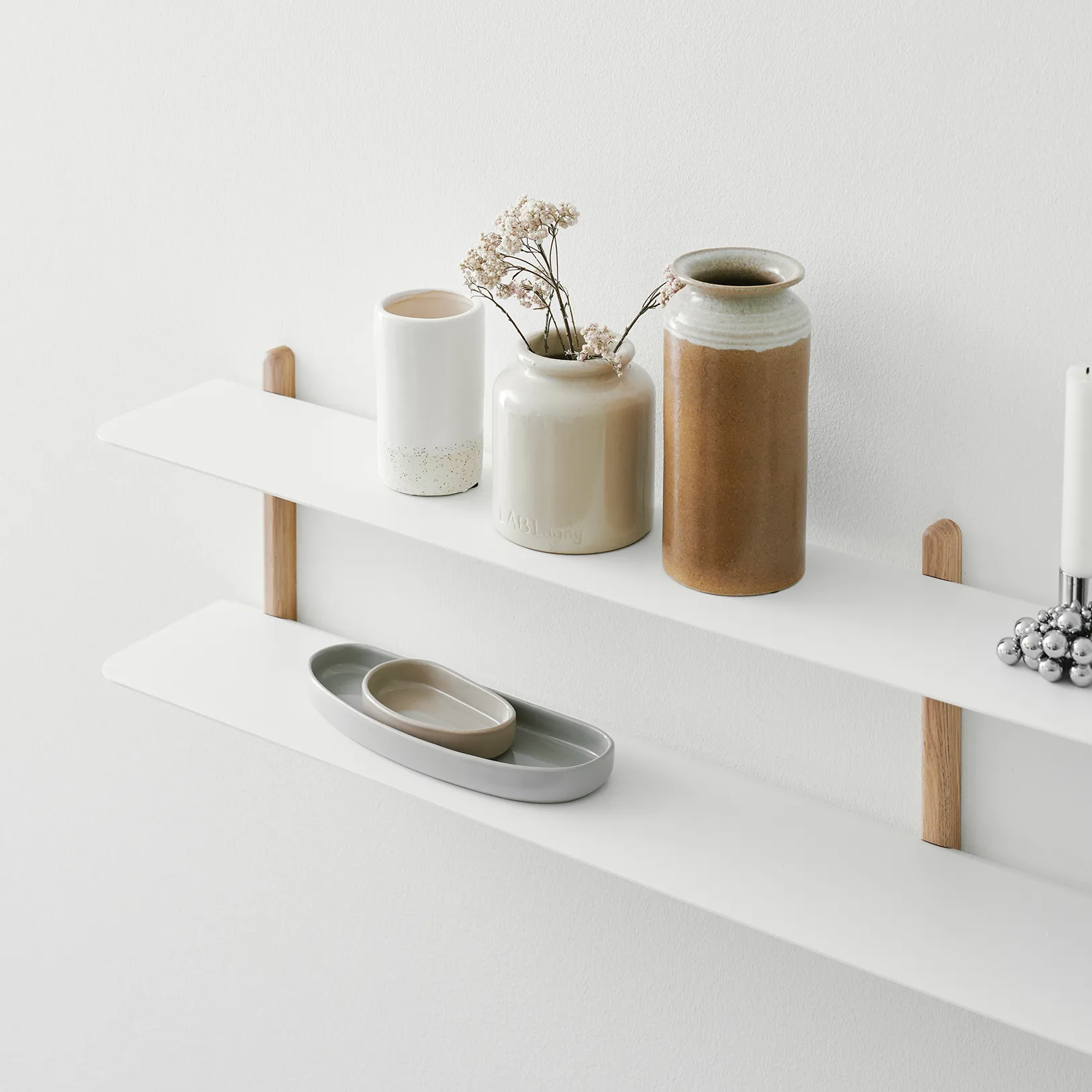 Etagère Nivo C, Chêne clair-blanc Gejst