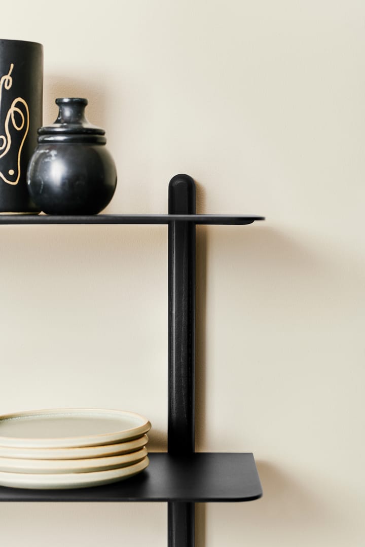 Étagère Nivo D, Frêne teinté noir-noir Gejst