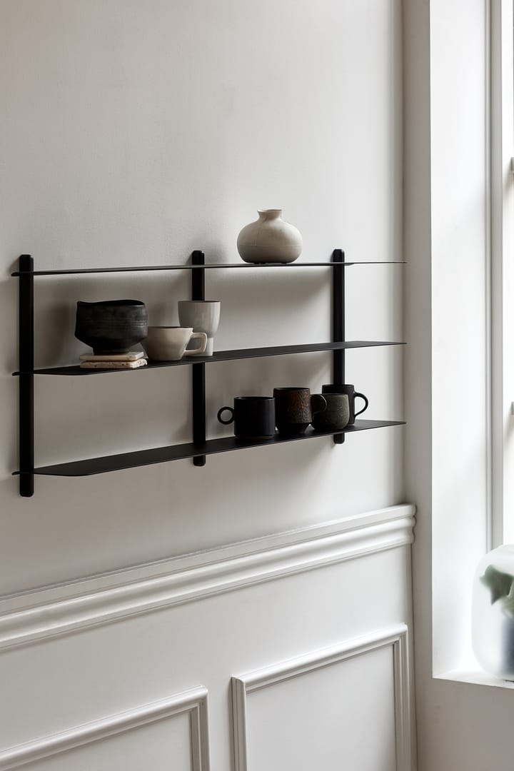 Étagère Nivo D, Frêne teinté noir-noir Gejst