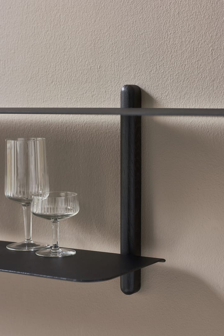 Étagère Nivo H grande, Frêne teinté noir - noir Gejst