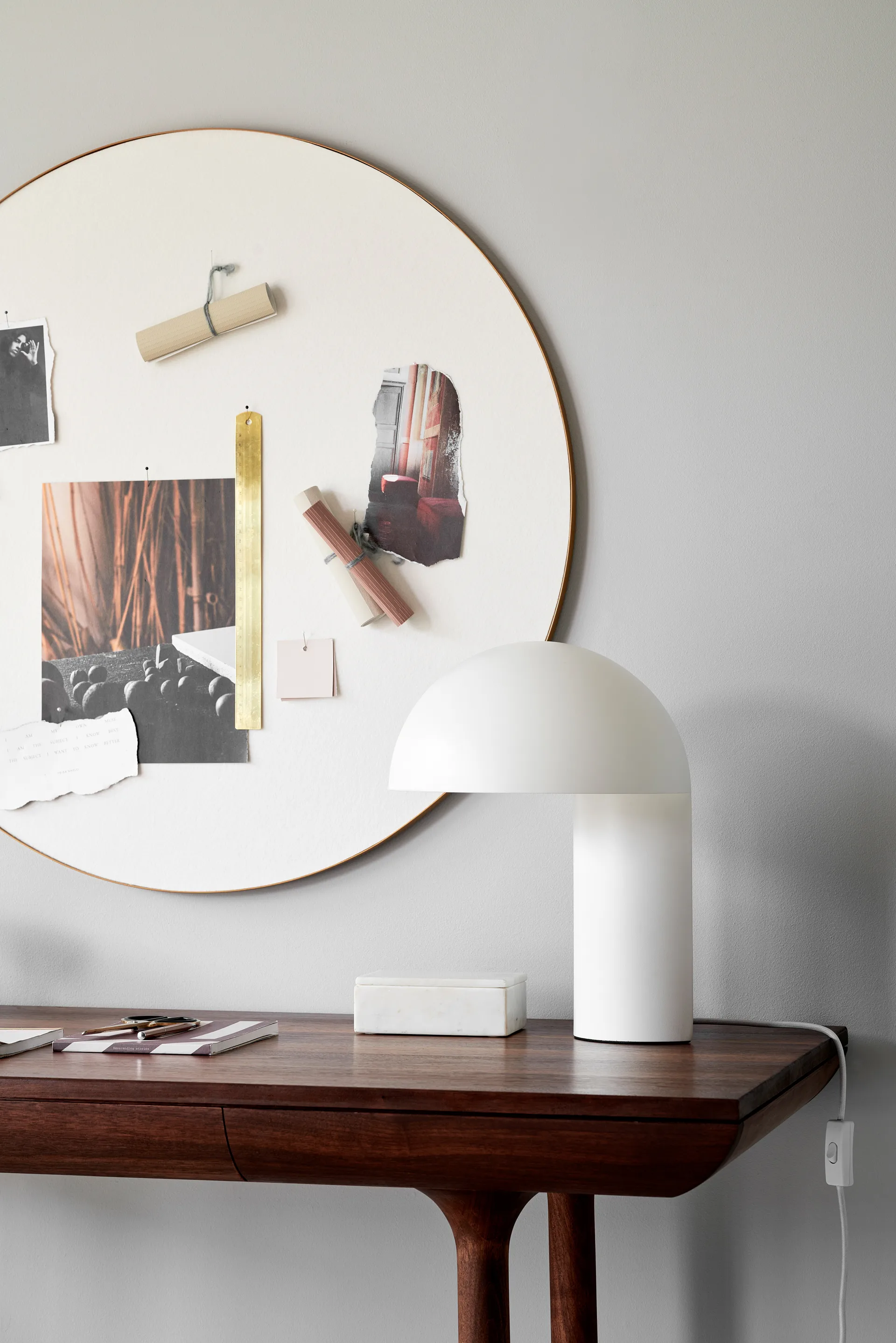 Lampe de table Leery 40 cm, Blanc Gejst