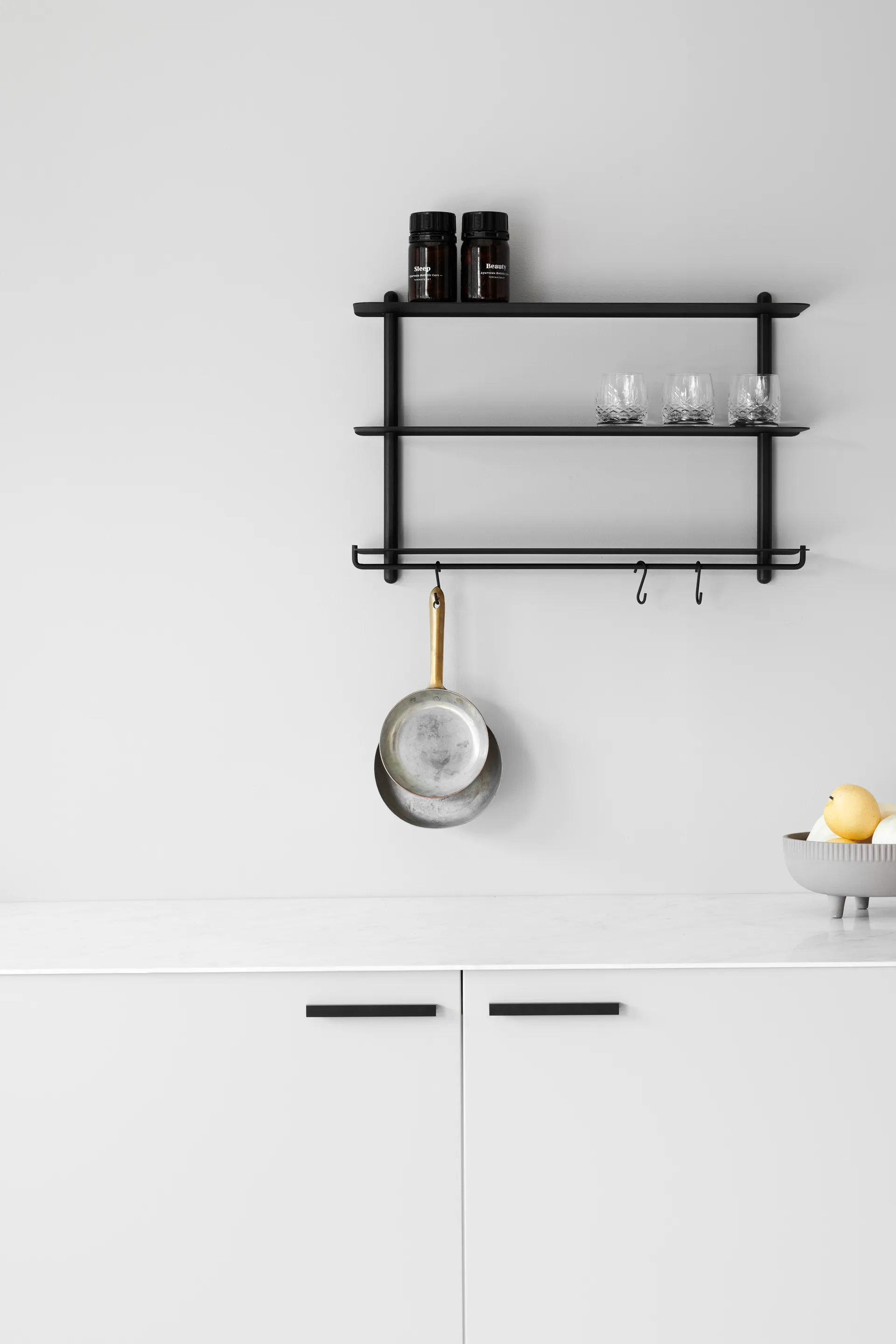 Lot de 3 crochets pour étagère Nivo, Noir Gejst