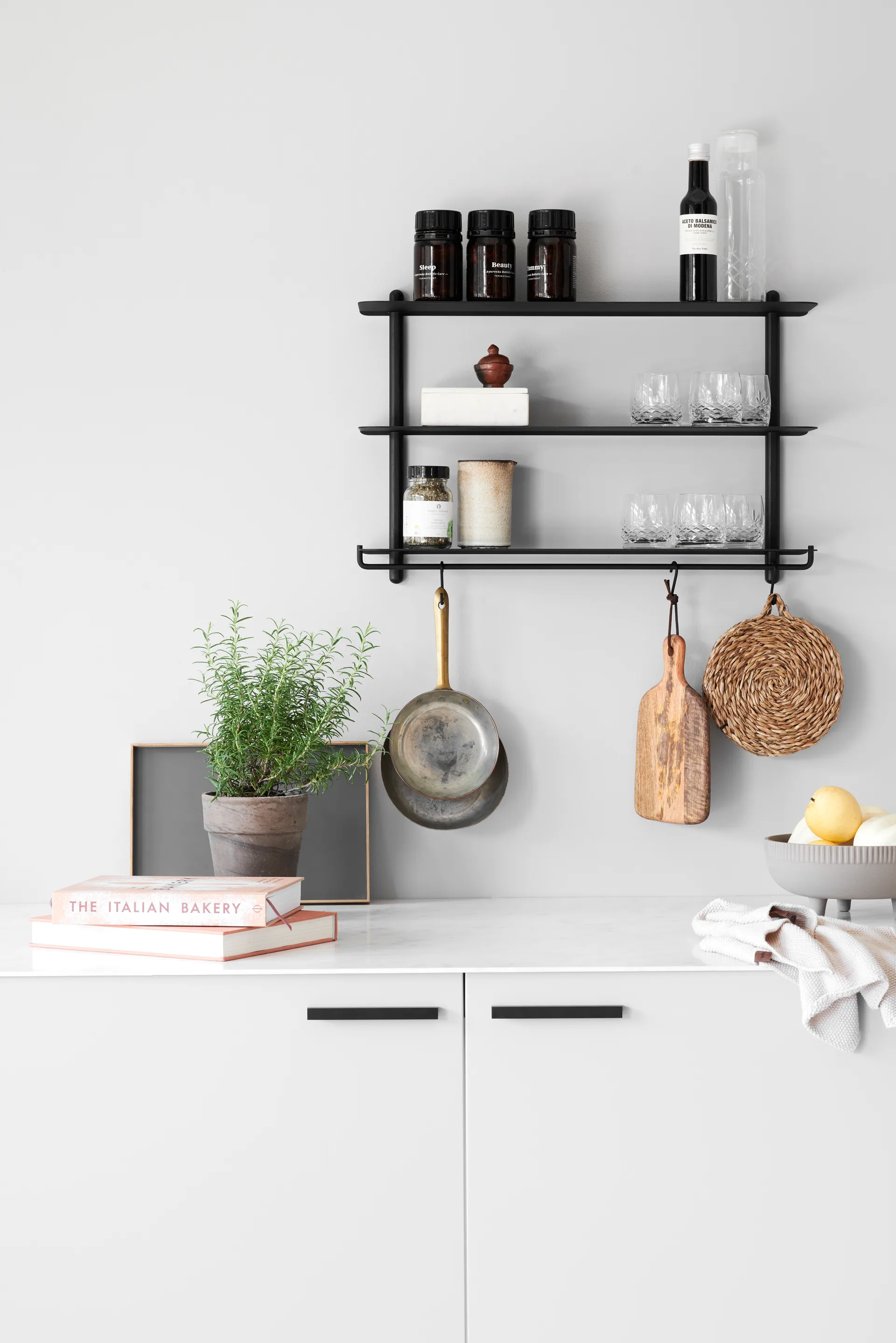 Lot de 3 crochets pour étagère Nivo, Noir Gejst