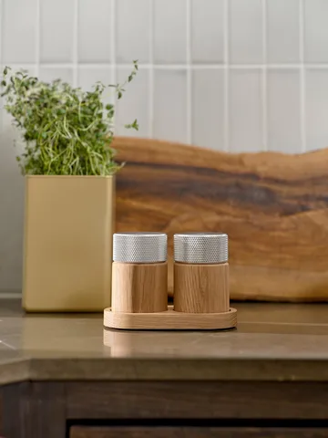 Moulin à sel et poivre Sina 6 cm - Chêne – acier - Gejst