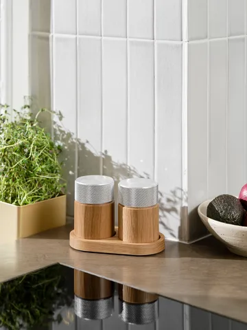 Moulin à sel et poivre Sina 6 cm - Chêne – acier - Gejst