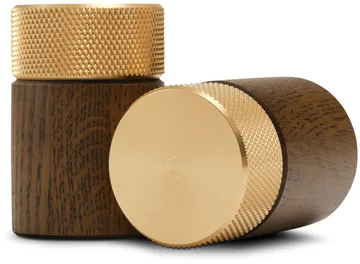 Moulin à sel et poivre Sina 6 cm - Frêne foncé – laiton - Gejst