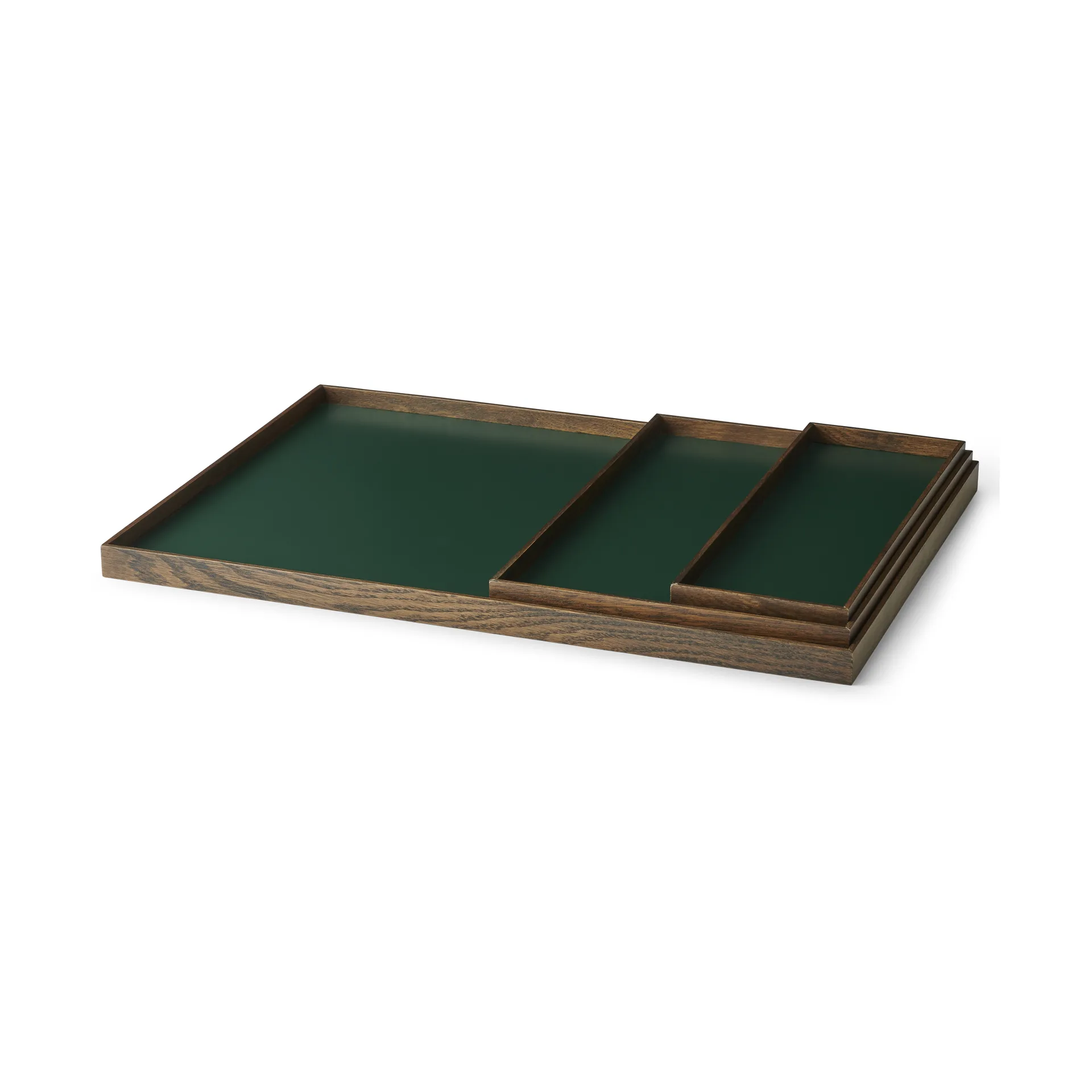 Plateau Frame small 11x32,4 cm, Chêne fumé-vert Gejst
