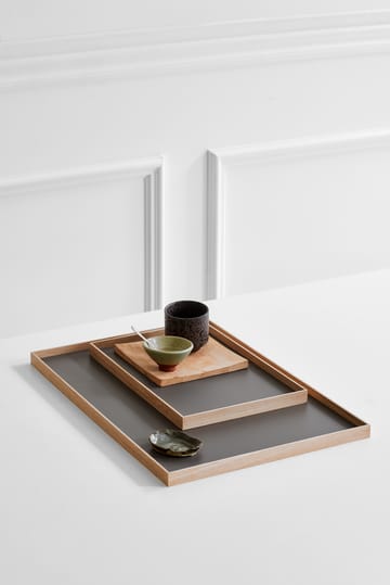 Plateau large Frame 35,5x50,6 cm - Chêne-gris clair - Gejst