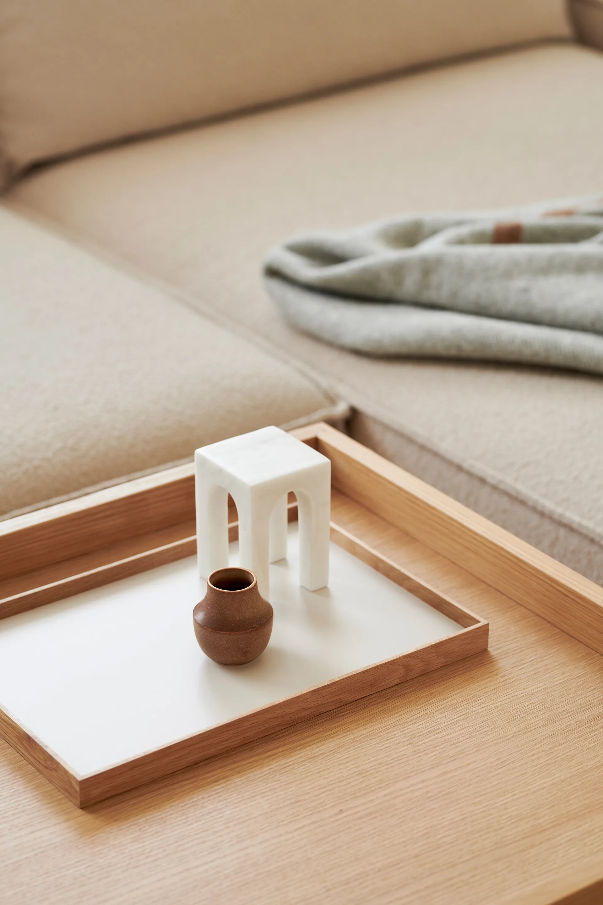 Plateau moyen Frame 23x34 cm, Chêne-beige Gejst