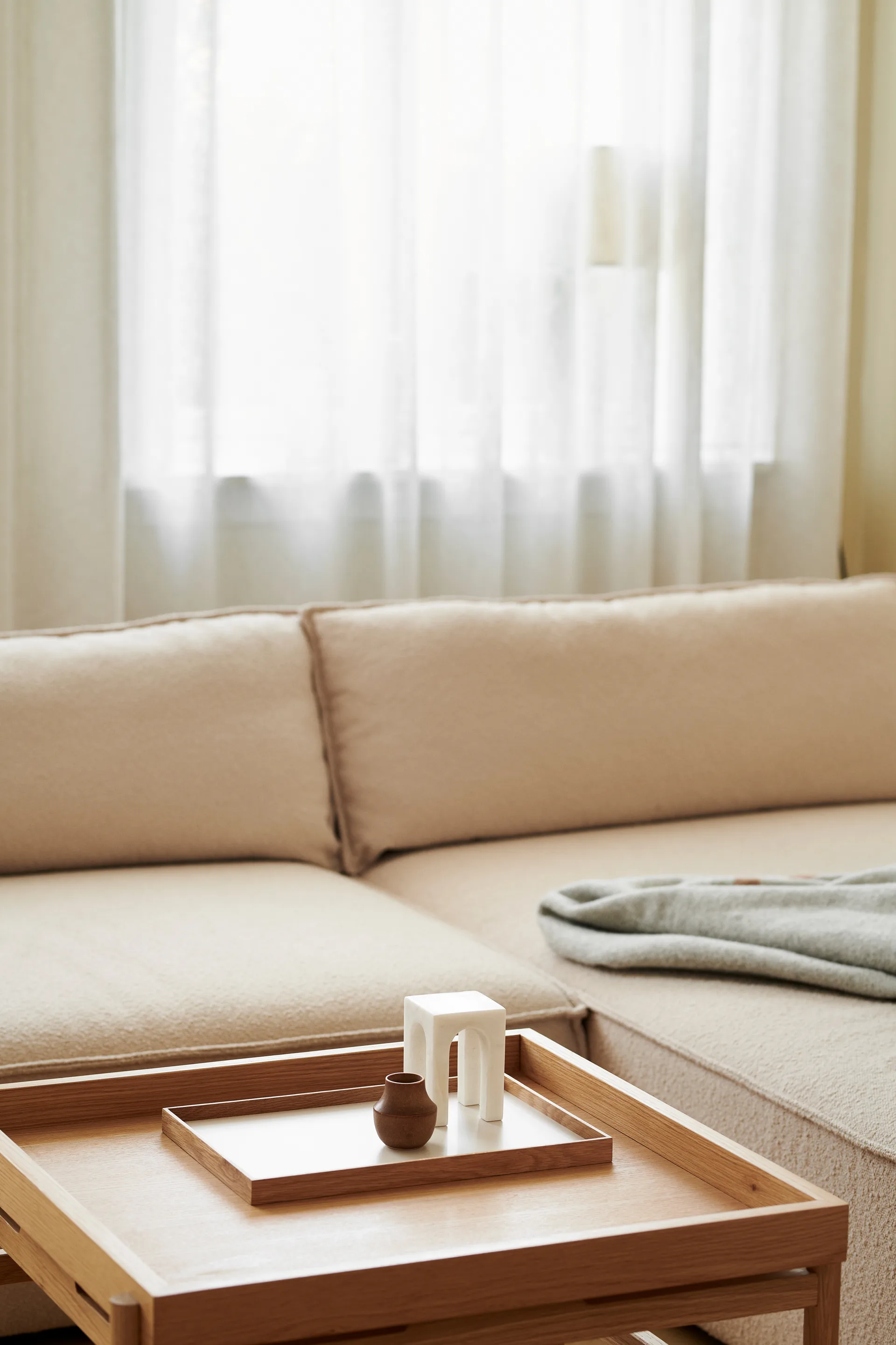 Plateau moyen Frame 23x34 cm, Chêne-beige Gejst