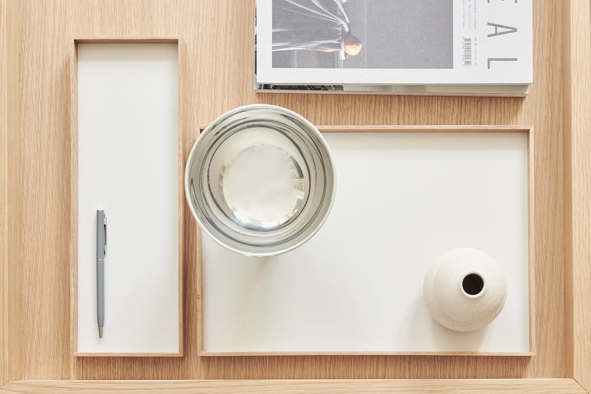 Plateau moyen Frame 23x34 cm, Chêne-beige Gejst