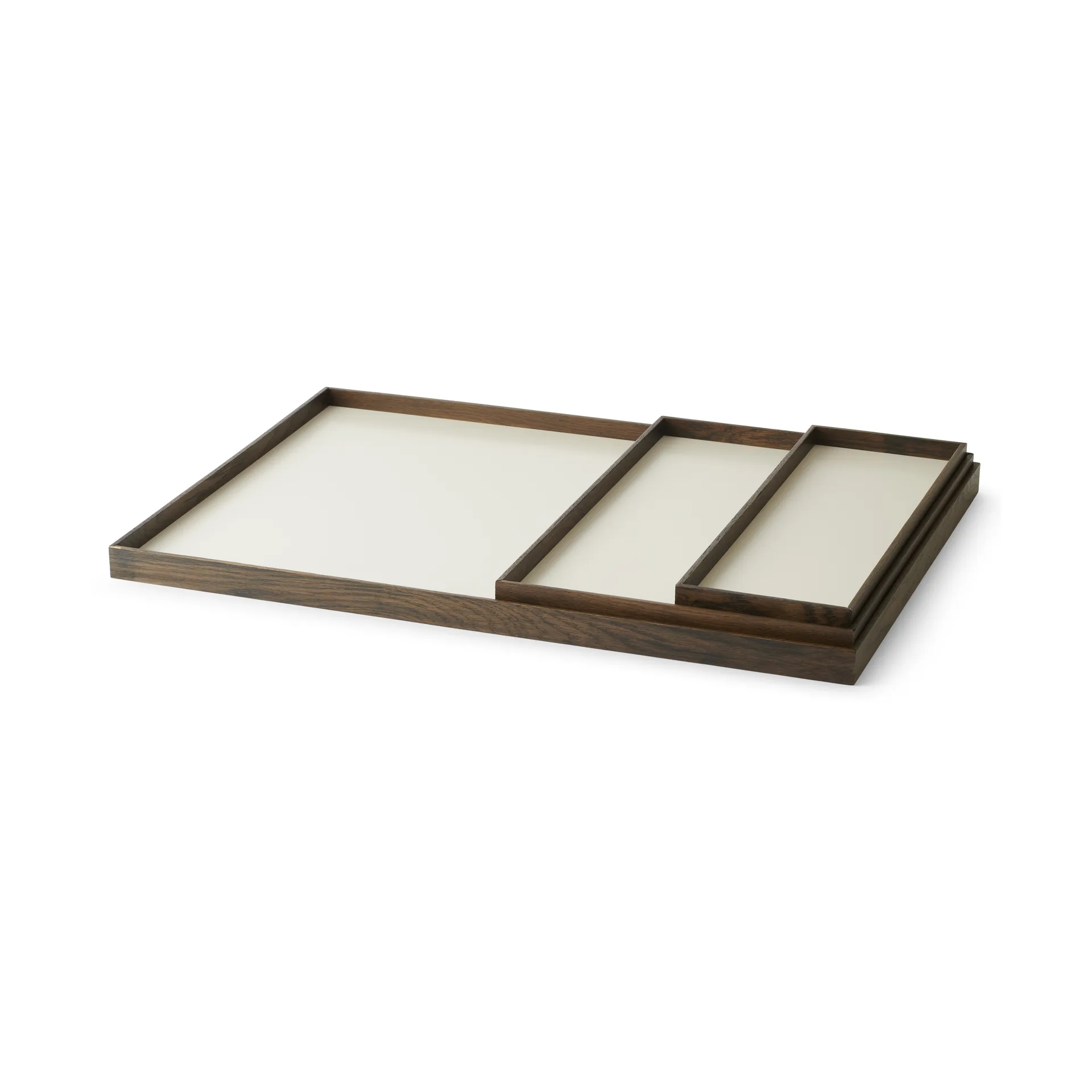 Plateau moyen Frame 23x34 cm, Chêne fumé-beige Gejst