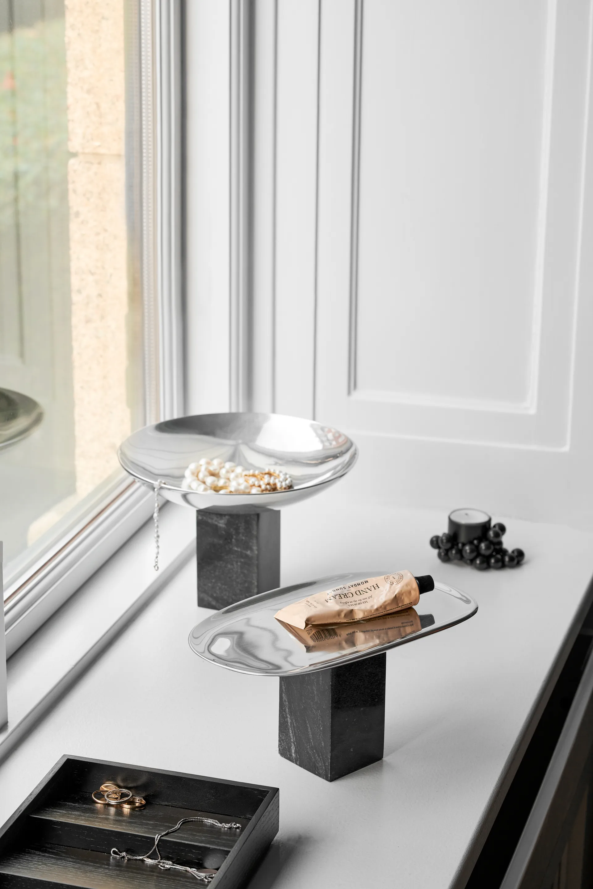 Plateau Sapoto 15x25 cm, Argenté Gejst