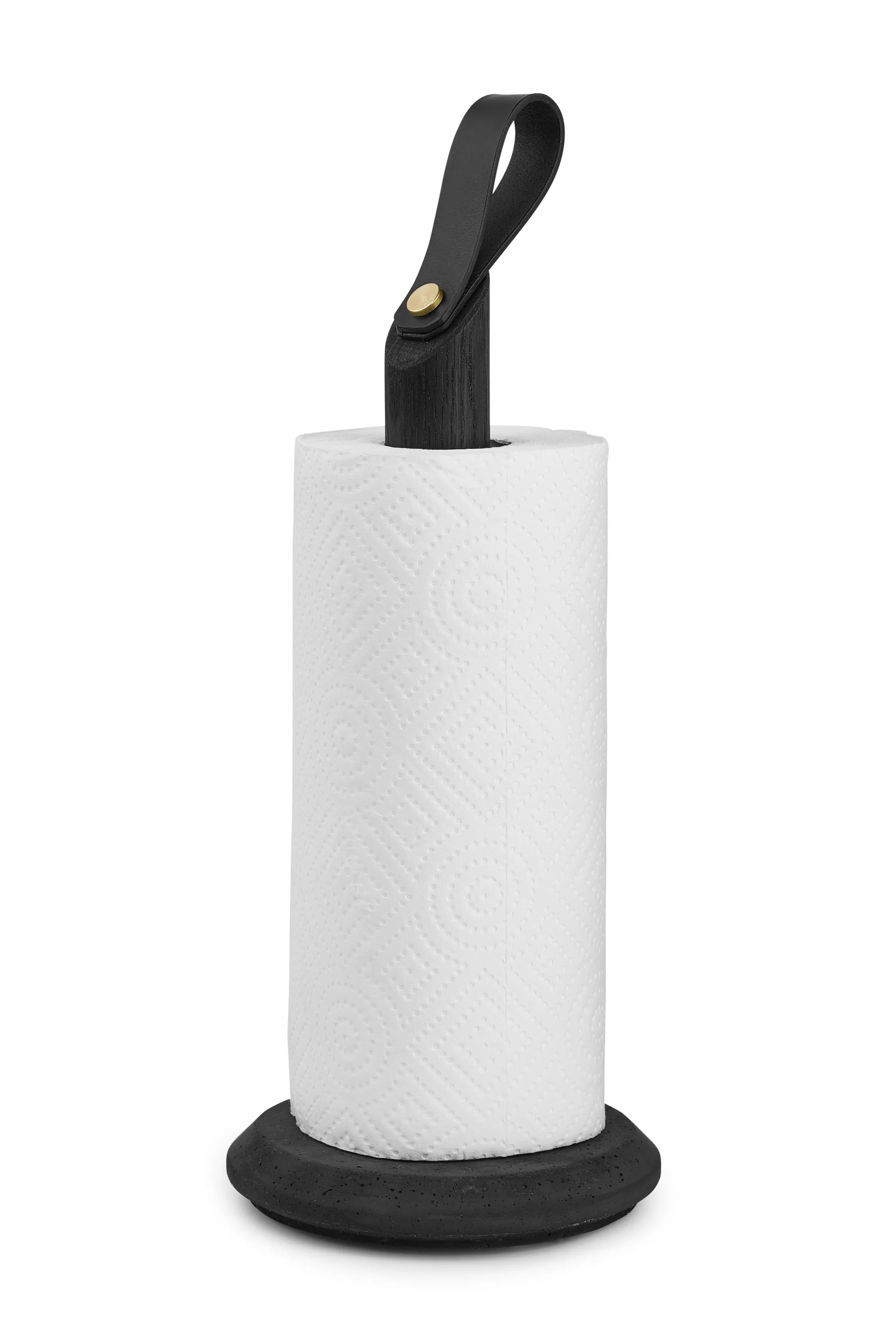 Porte rouleau essuie-tout Grab, Chêne teinté noir Gejst