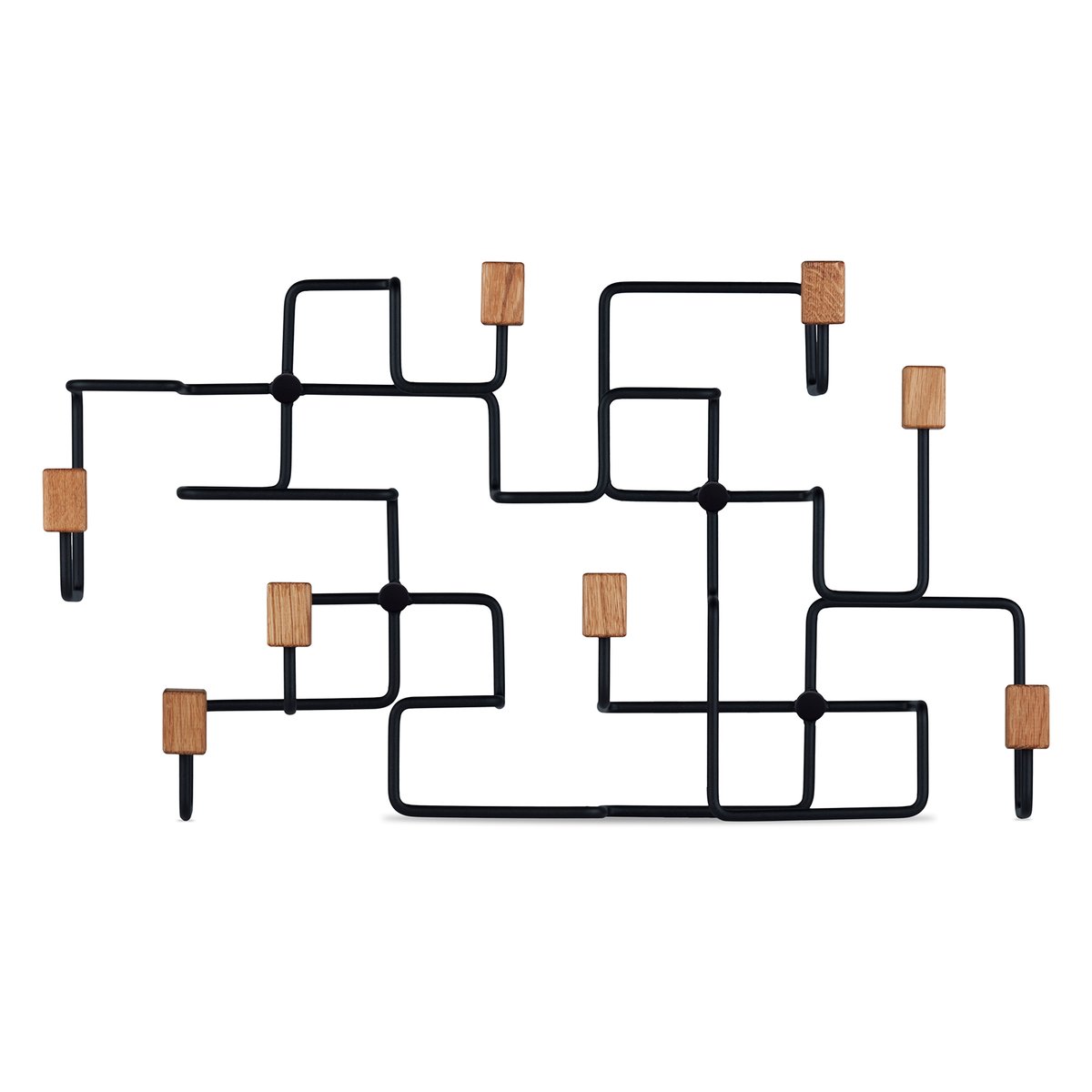 Gejst Porte vêtements Underground Noir-chêne | Design Scandinave | Crochets & Portemanteaux muraux | Noir