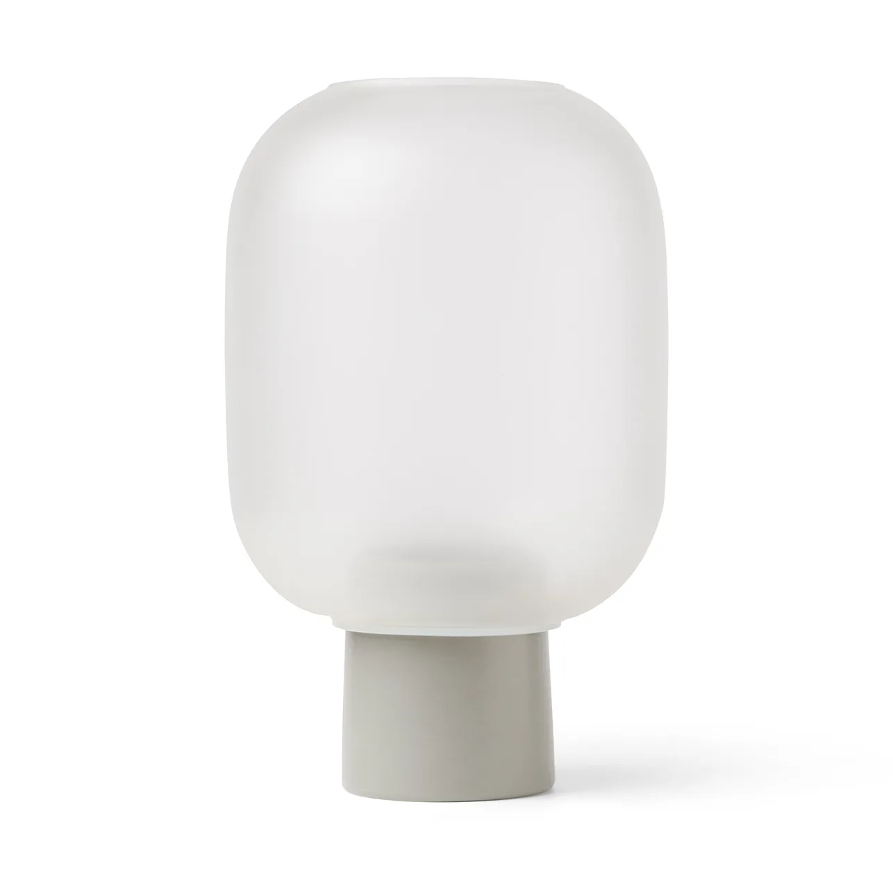 Pot avec verre givré grand Nebl Ø25 cm, Gris Gejst