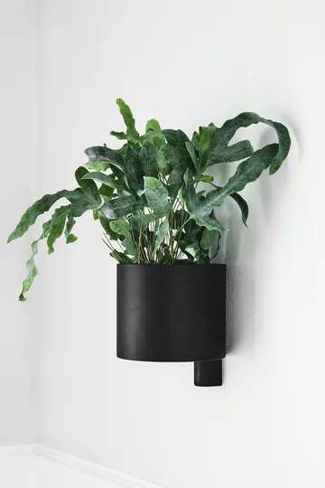 Pot de fleur Kollage Ø14 cm - Noir-Chêne - Gejst