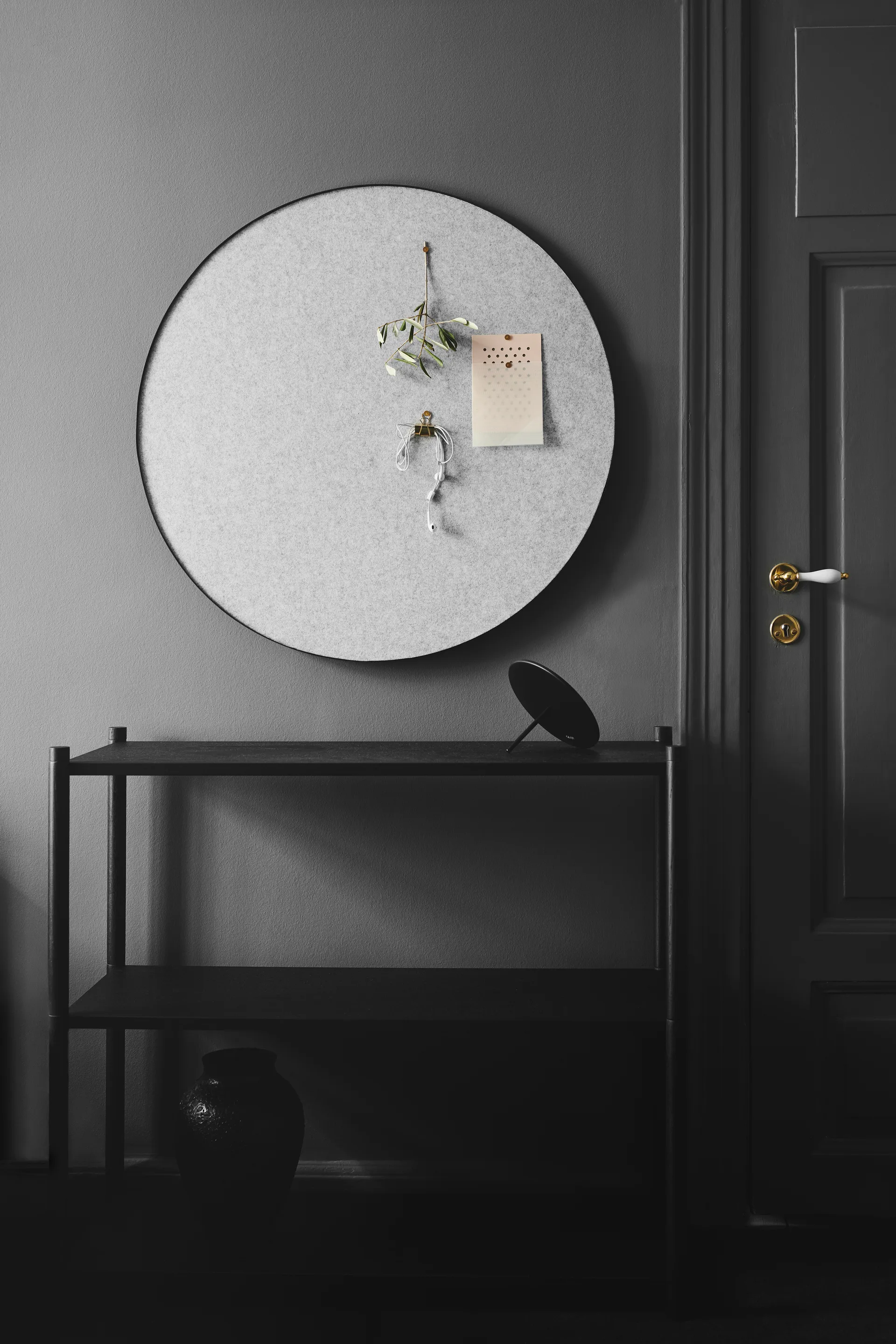 Tableau d'affichage Retell Ø80 cm, Gris clair Gejst