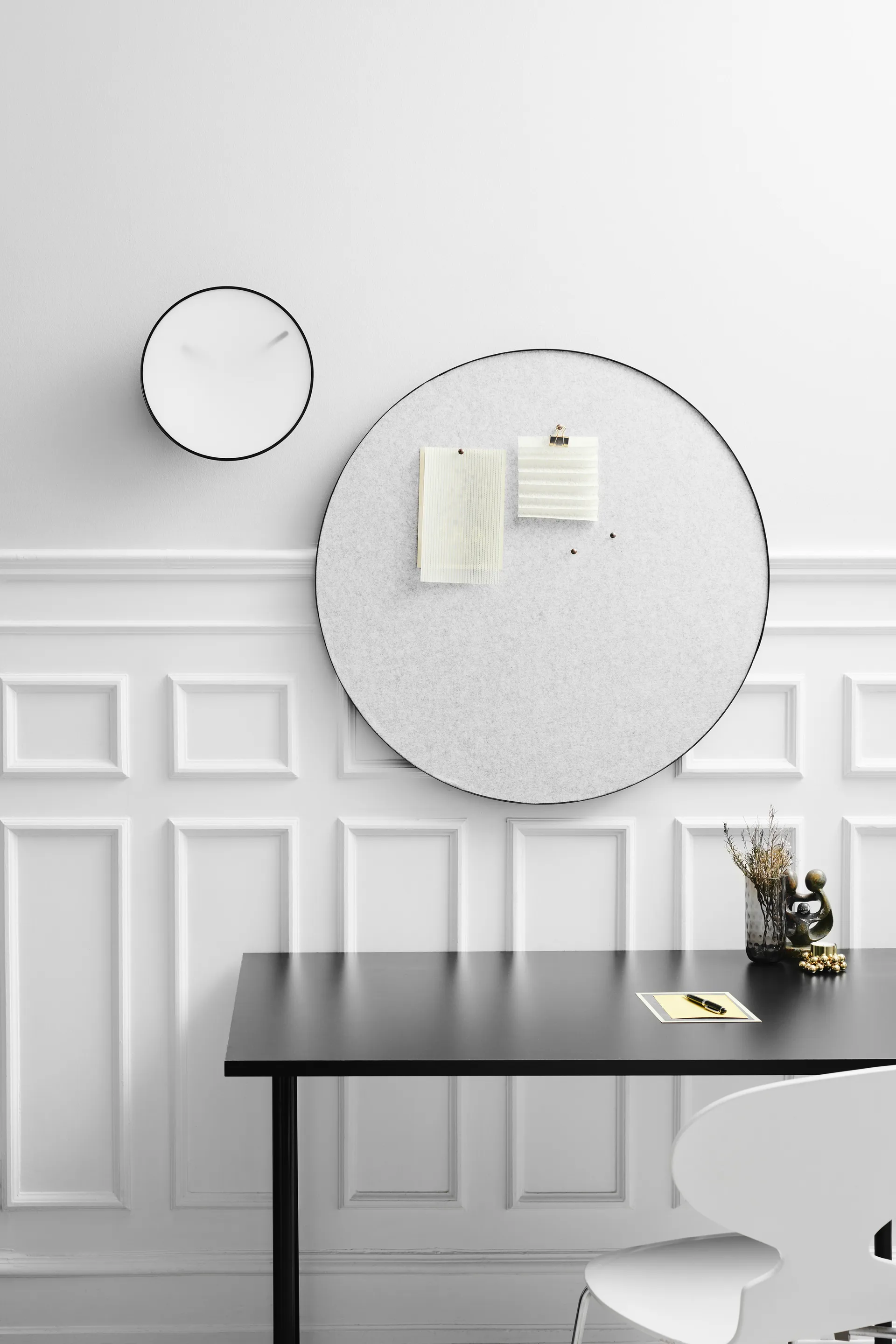 Tableau d'affichage Retell Ø80 cm, Gris clair Gejst