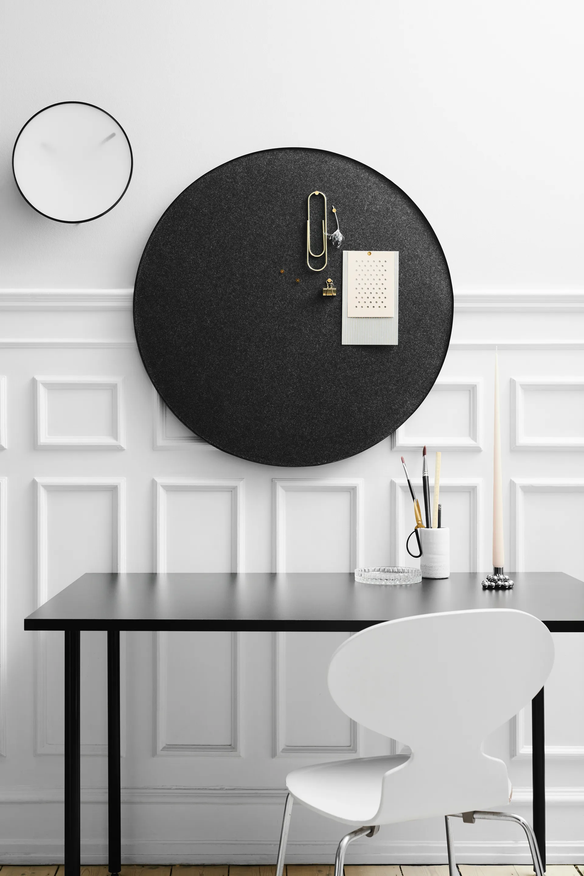 Tableau d'affichage Retell Ø80 cm, Noir Gejst