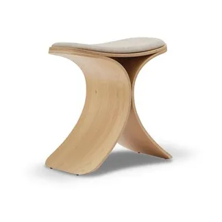Tabouret Luno 48x28x72 cm - Chêne-beige textile - Gejst