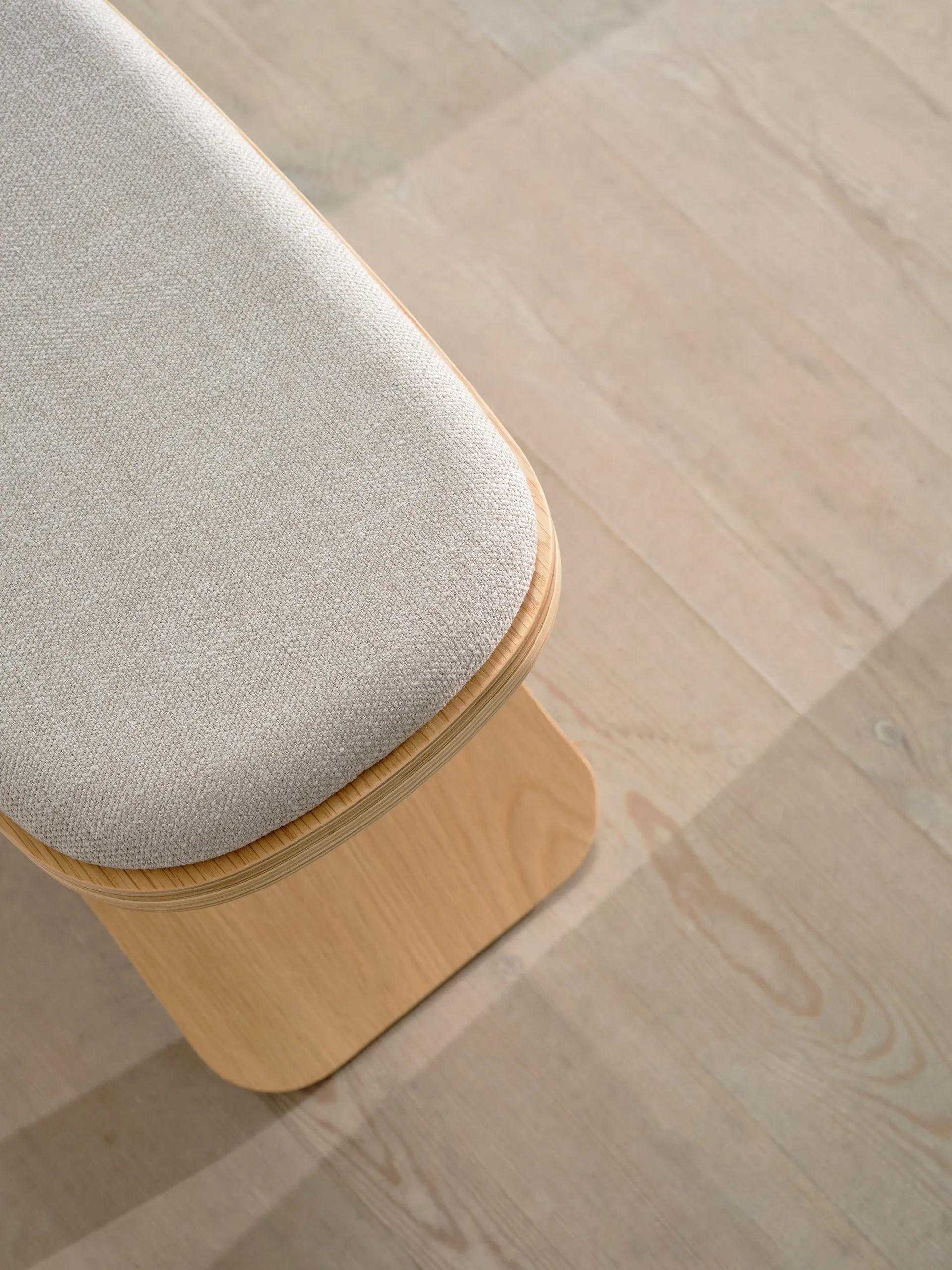 Tabouret Luno 48x28x72 cm, Chêne-beige textile Gejst