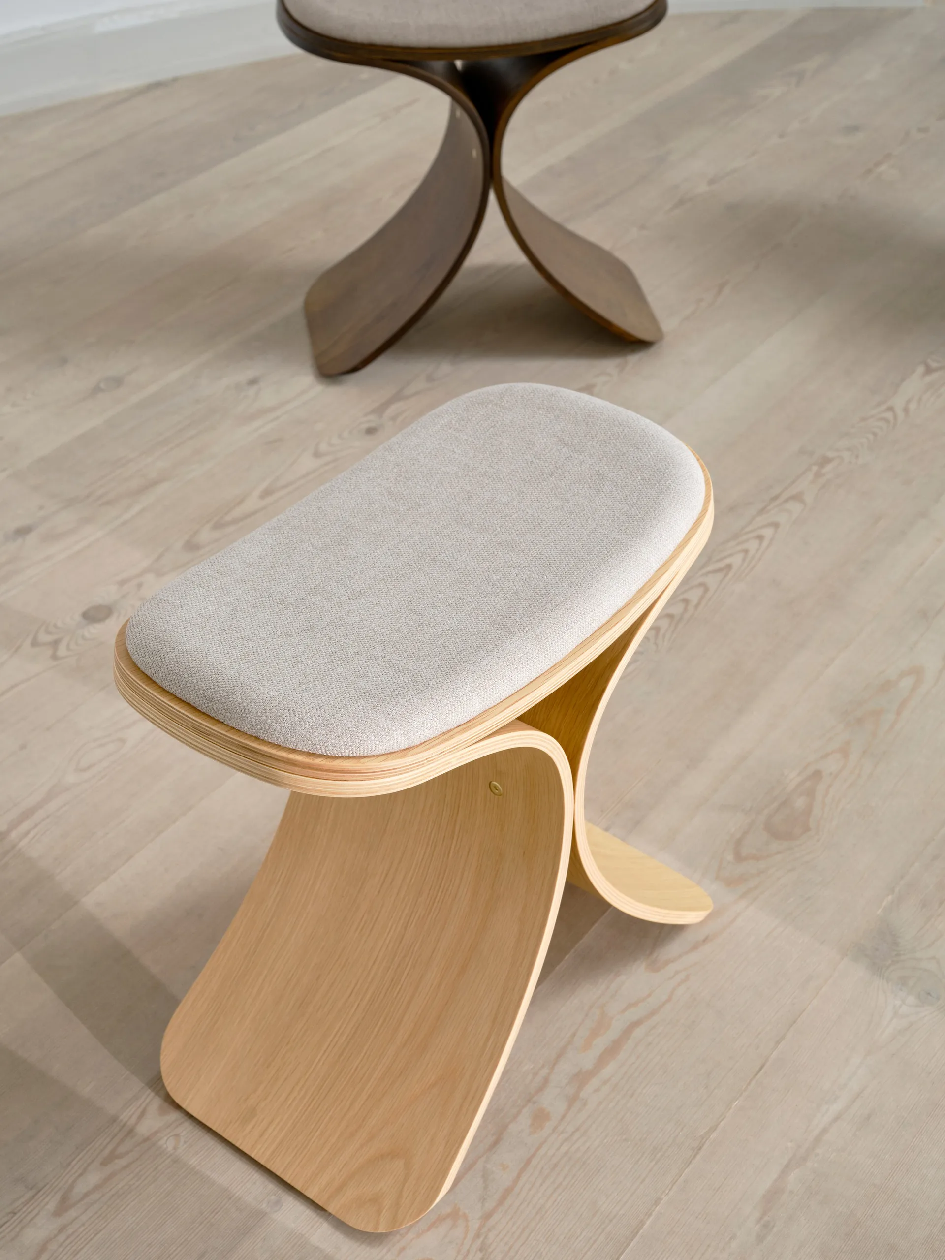 Tabouret Luno 48x28x72 cm, Chêne-beige textile Gejst