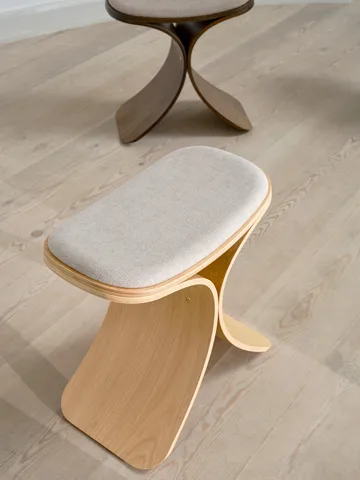 Tabouret Luno 48x28x72 cm - Chêne-beige textile - Gejst
