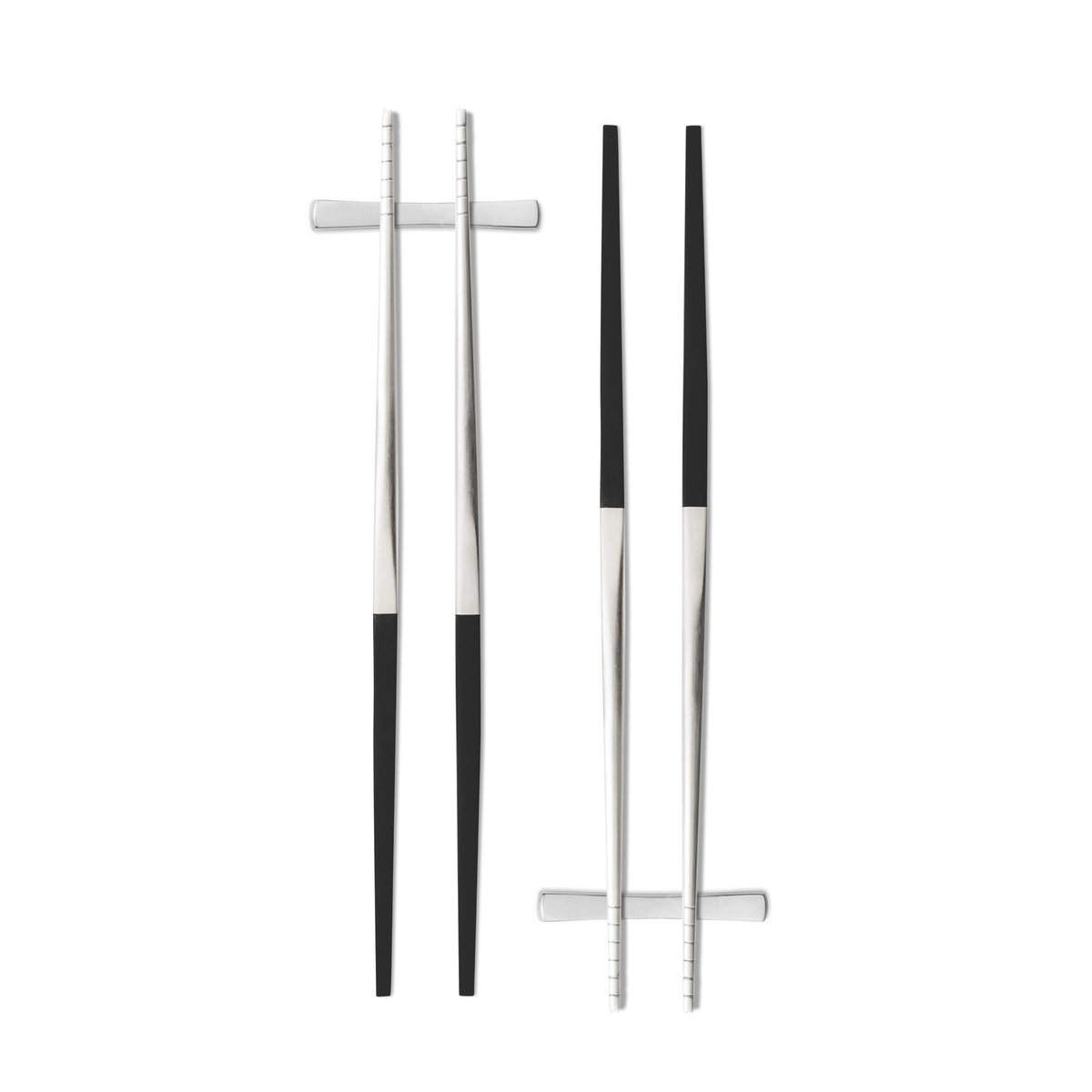 Gense Baguette Focus de Luxe 4+2 acier inoxydable | Design Scandinave | Baguettes | Argenté
