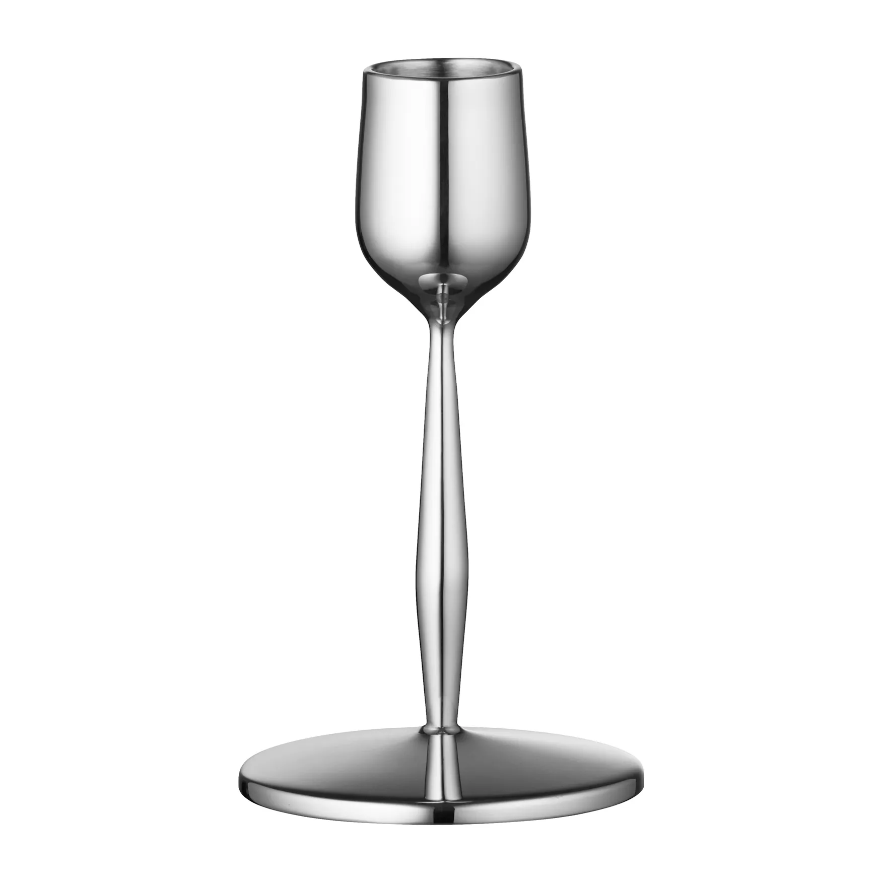 Bougeoir Dorotea 12 cm, Acier brillant Gense