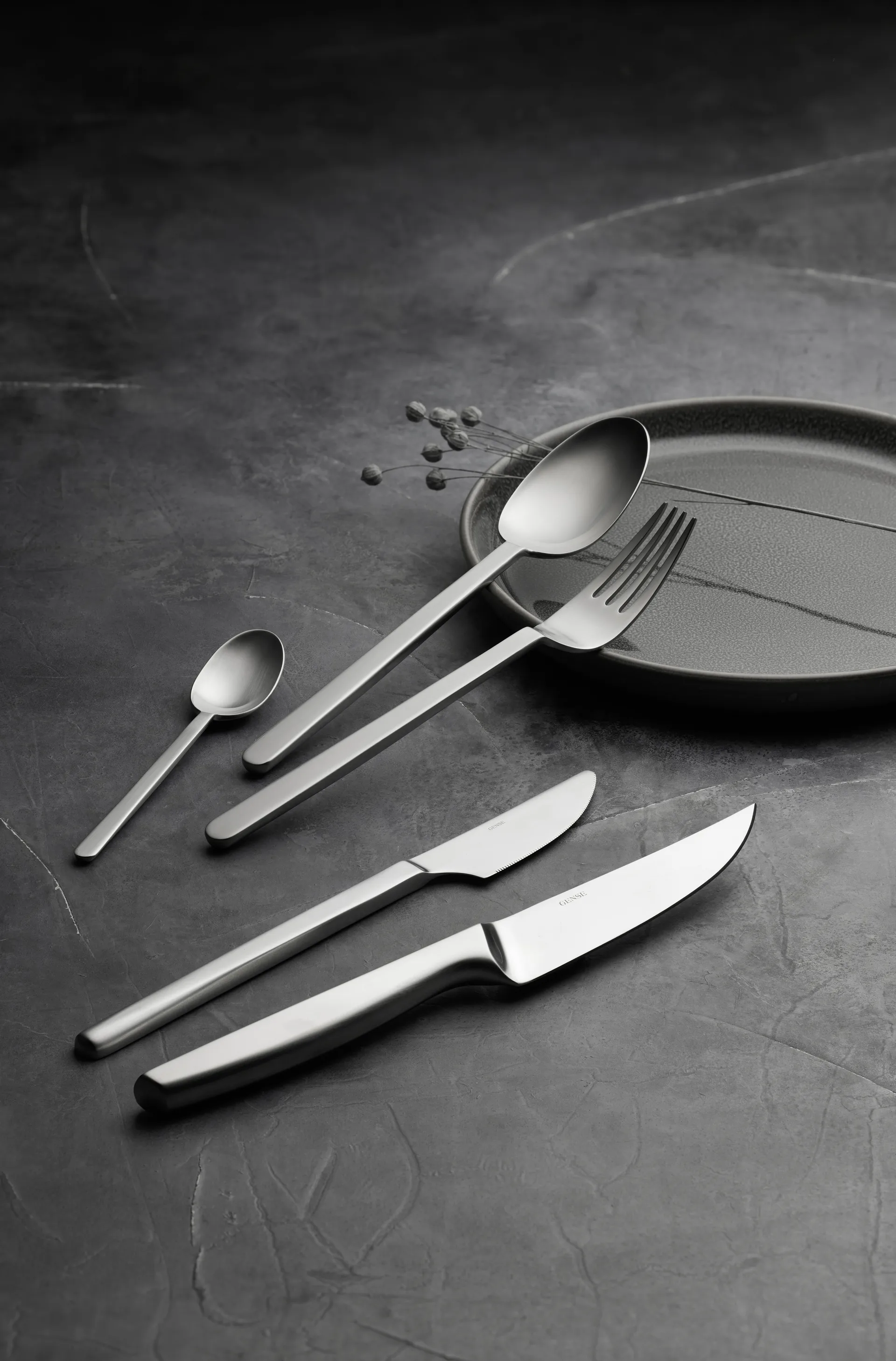 Couteau à viande Norm Lot de 4, Acier inoxydable mat Gense