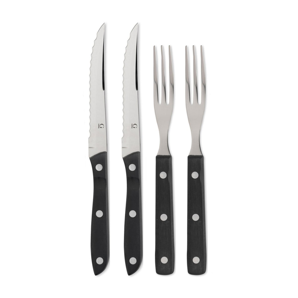 Gense Couverts barbecue Old Farmer noir set de 4 pièces