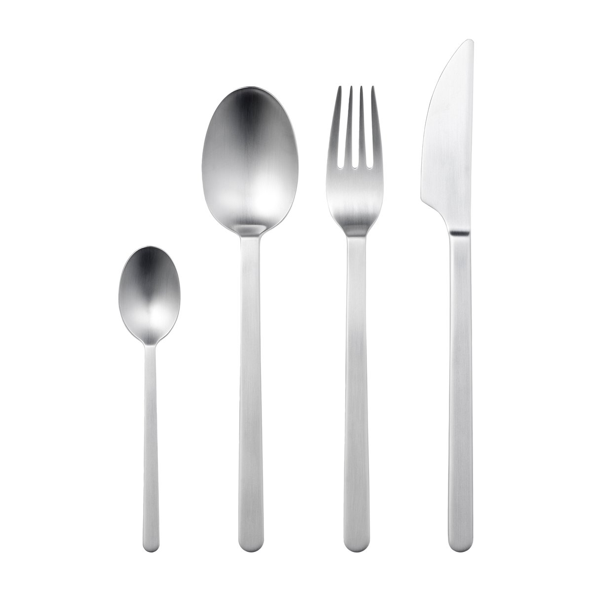 Gense Couverts Norm 16 pièces Acier inoxydable mat | Design Scandinave | Sets de couverts | Argenté