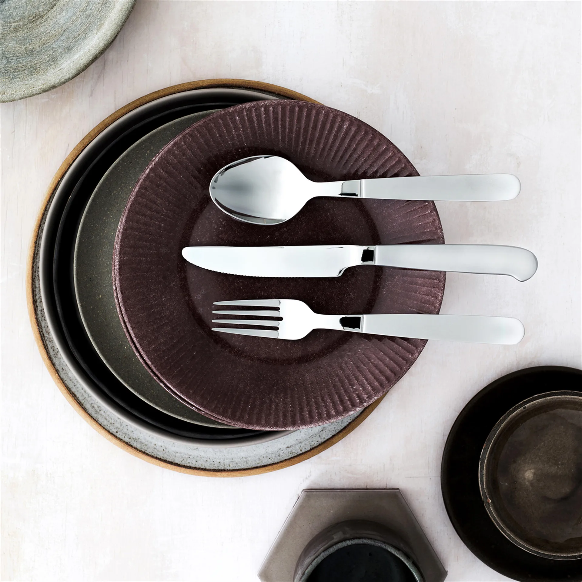 Fourchette à entrée et dessert Rejka, Acier inoxydable Gense