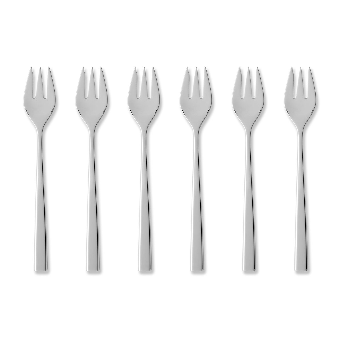 Gense Fourchette à gâteau Fuga Lot de 6 Acier inoxydable