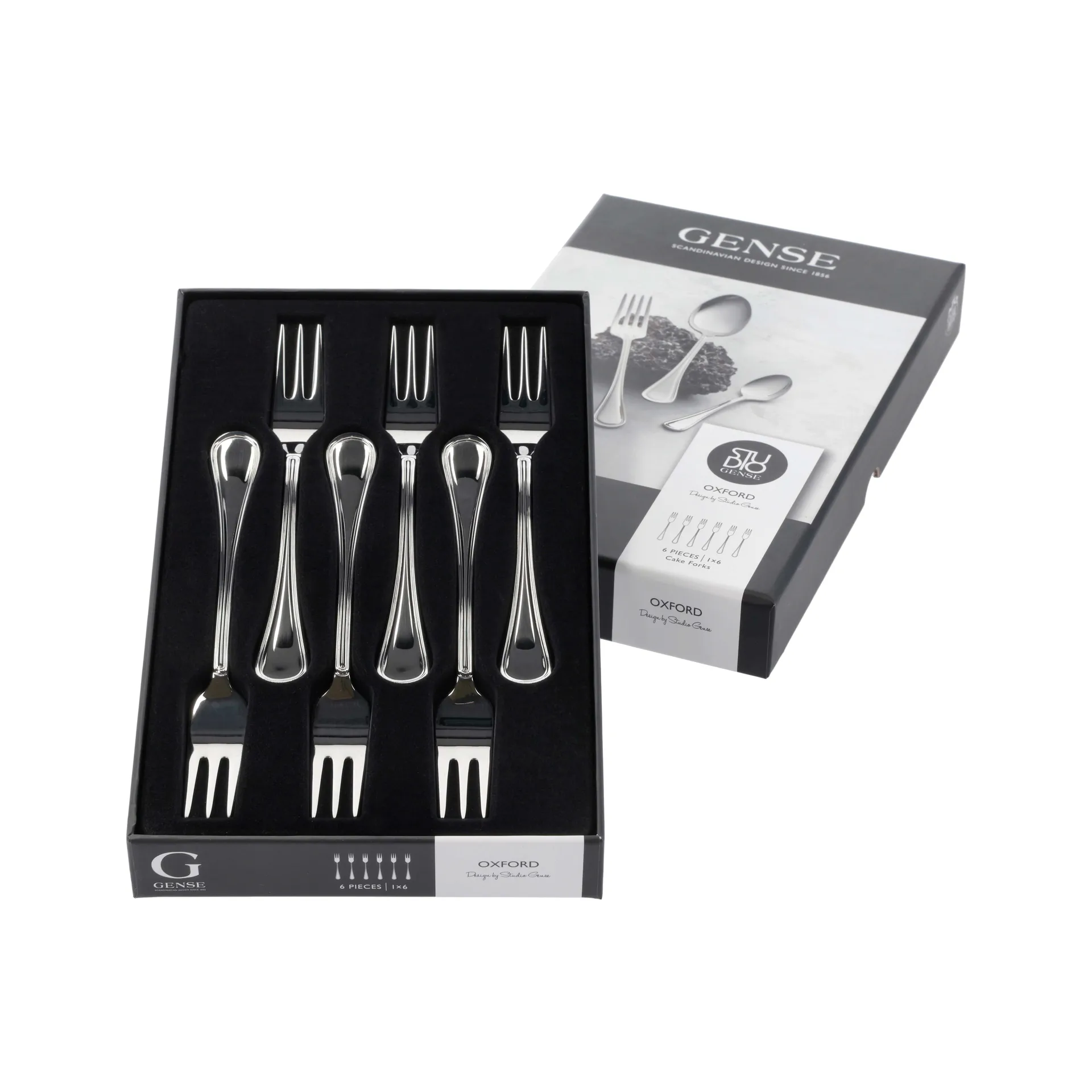 Fourchette à gâteau Oxford Lot de 6, Acier inoxydable Gense