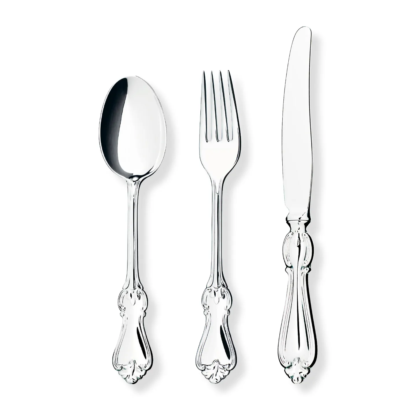 Fourchette de table Olga maillechort, 17,8 cm Gense