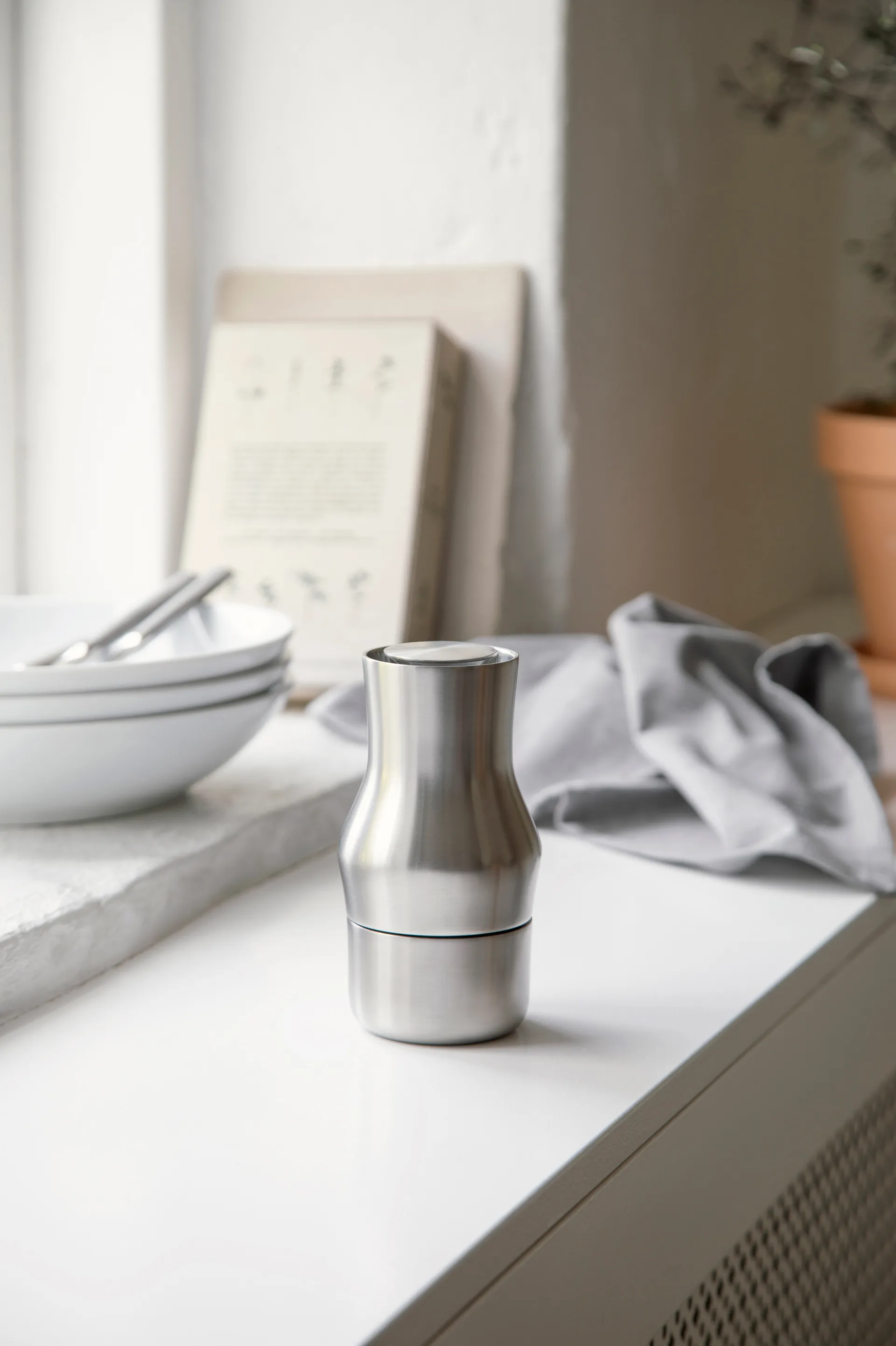 Moulin à épices Dorotea 14 cm, Acier mat Gense