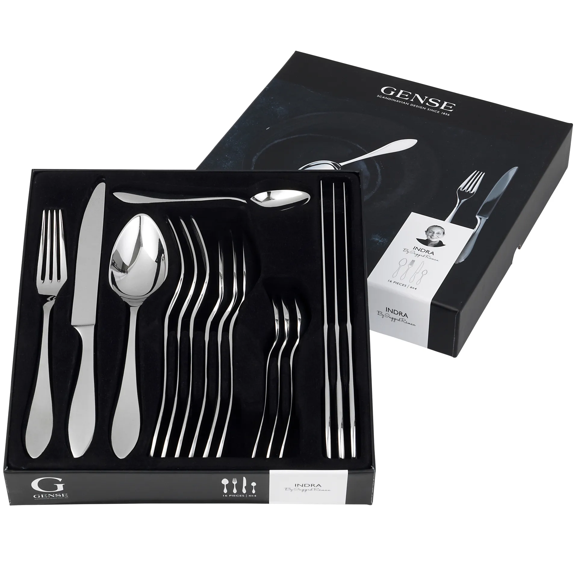 Set de coutellerie Indra 16 pièces, acier inoxydable Gense