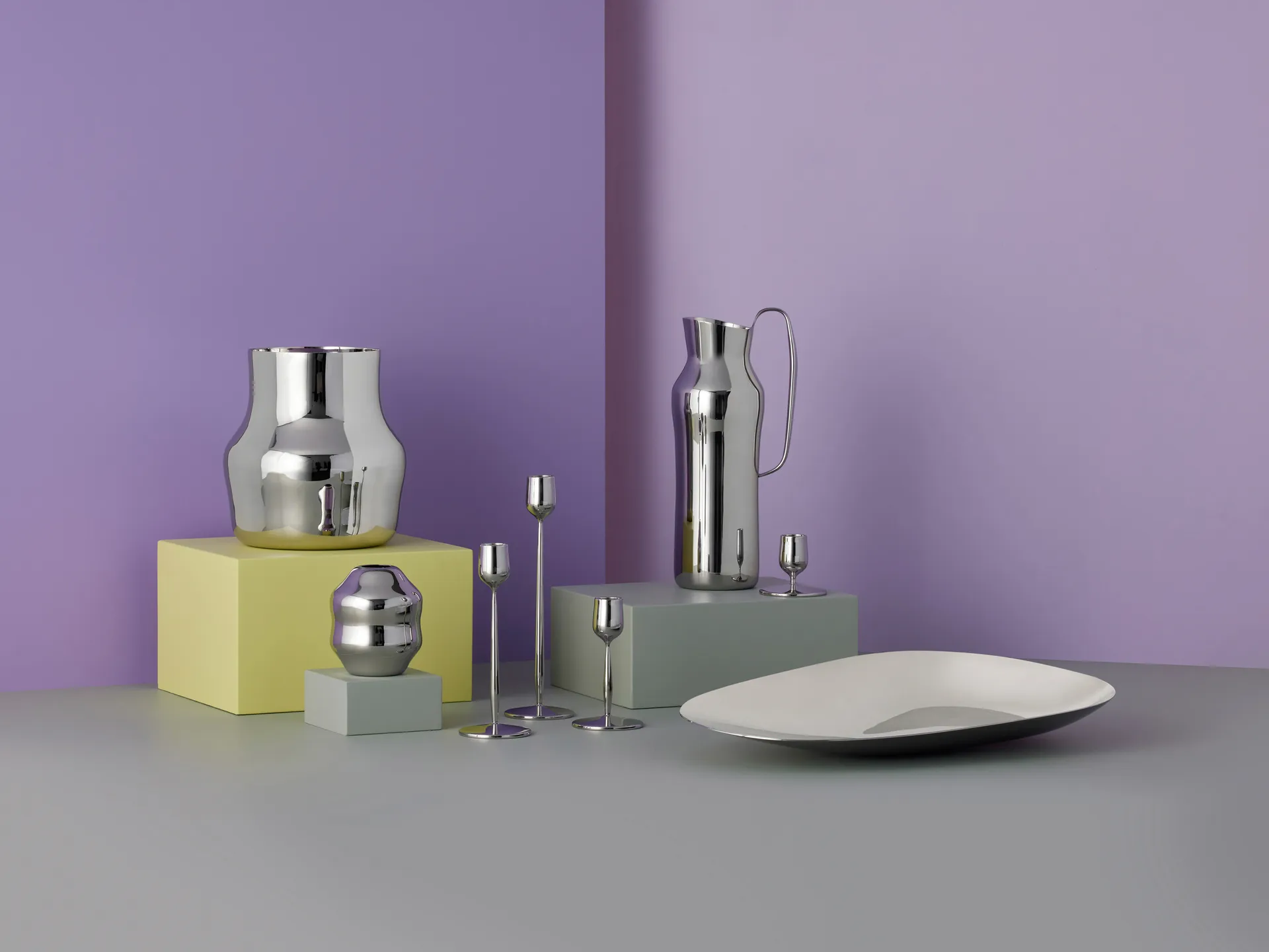 Vase Dorotea 9x10 cm, Acier brillant Gense